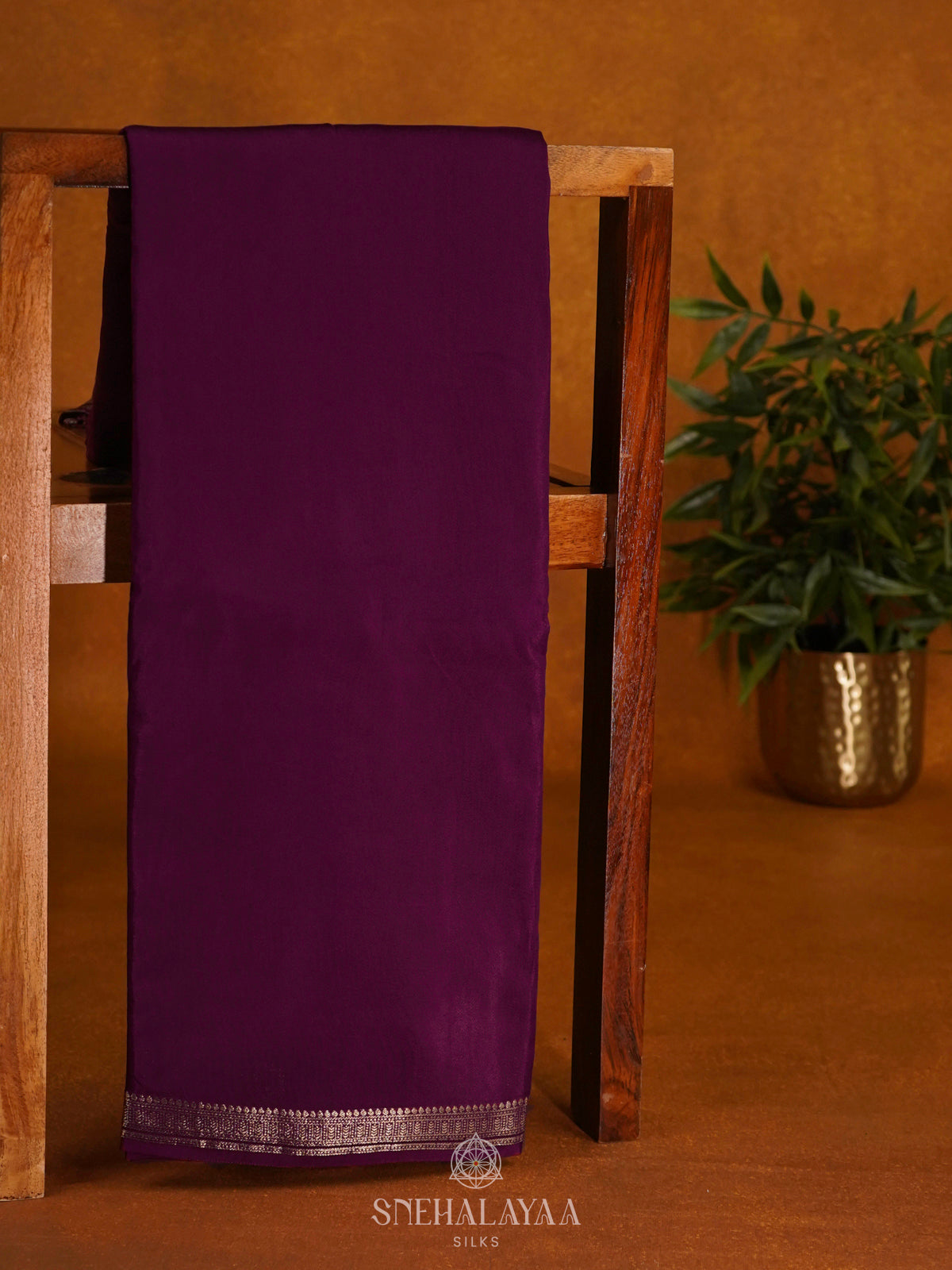 Purple Mysore Silk Saree