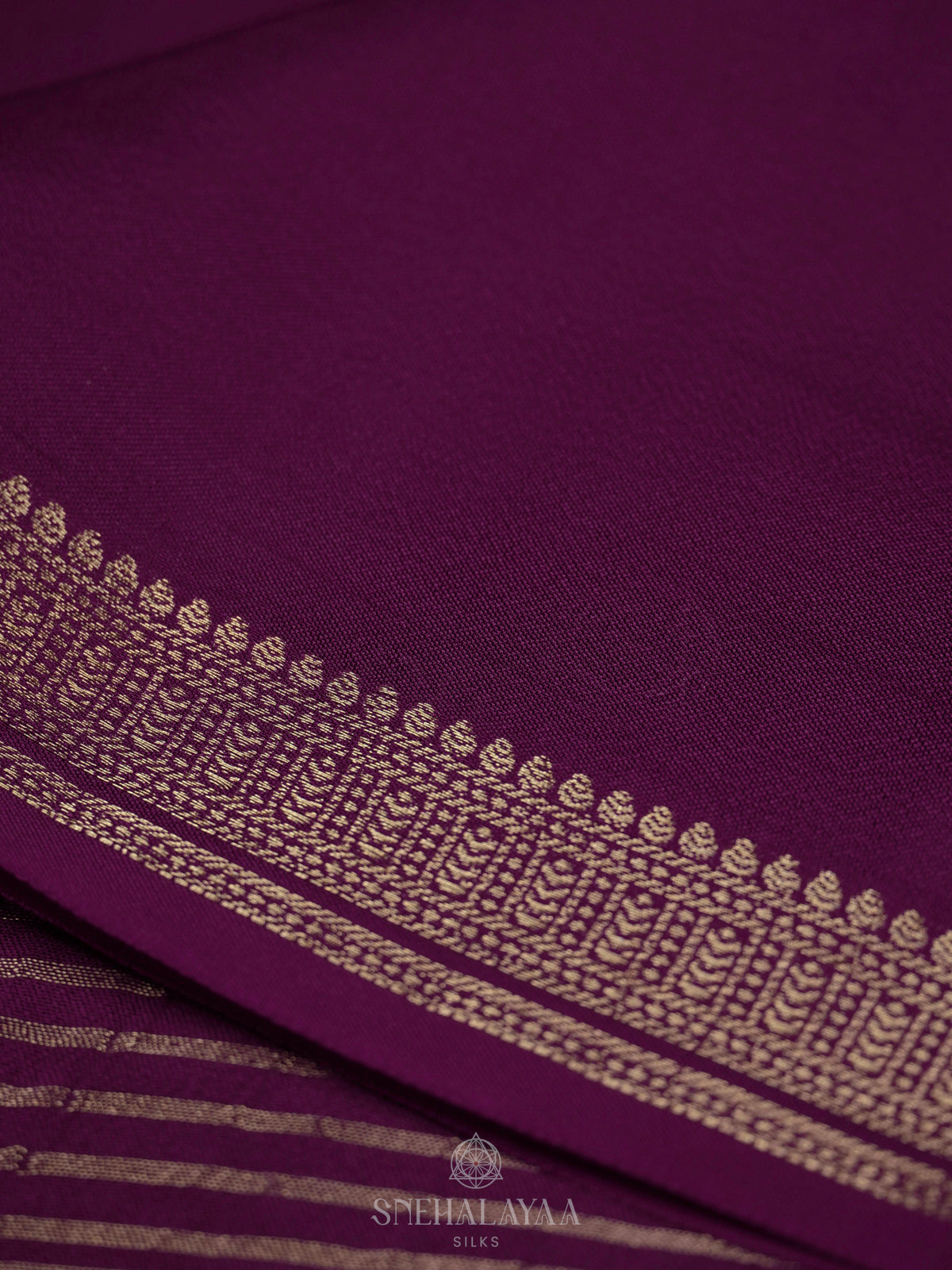Purple Mysore Silk Saree