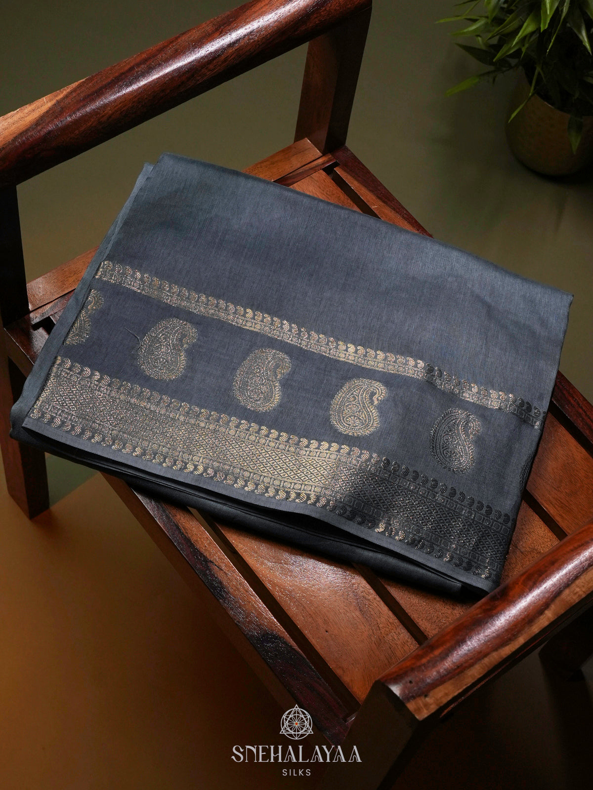 Blue Banaras Silk Saree