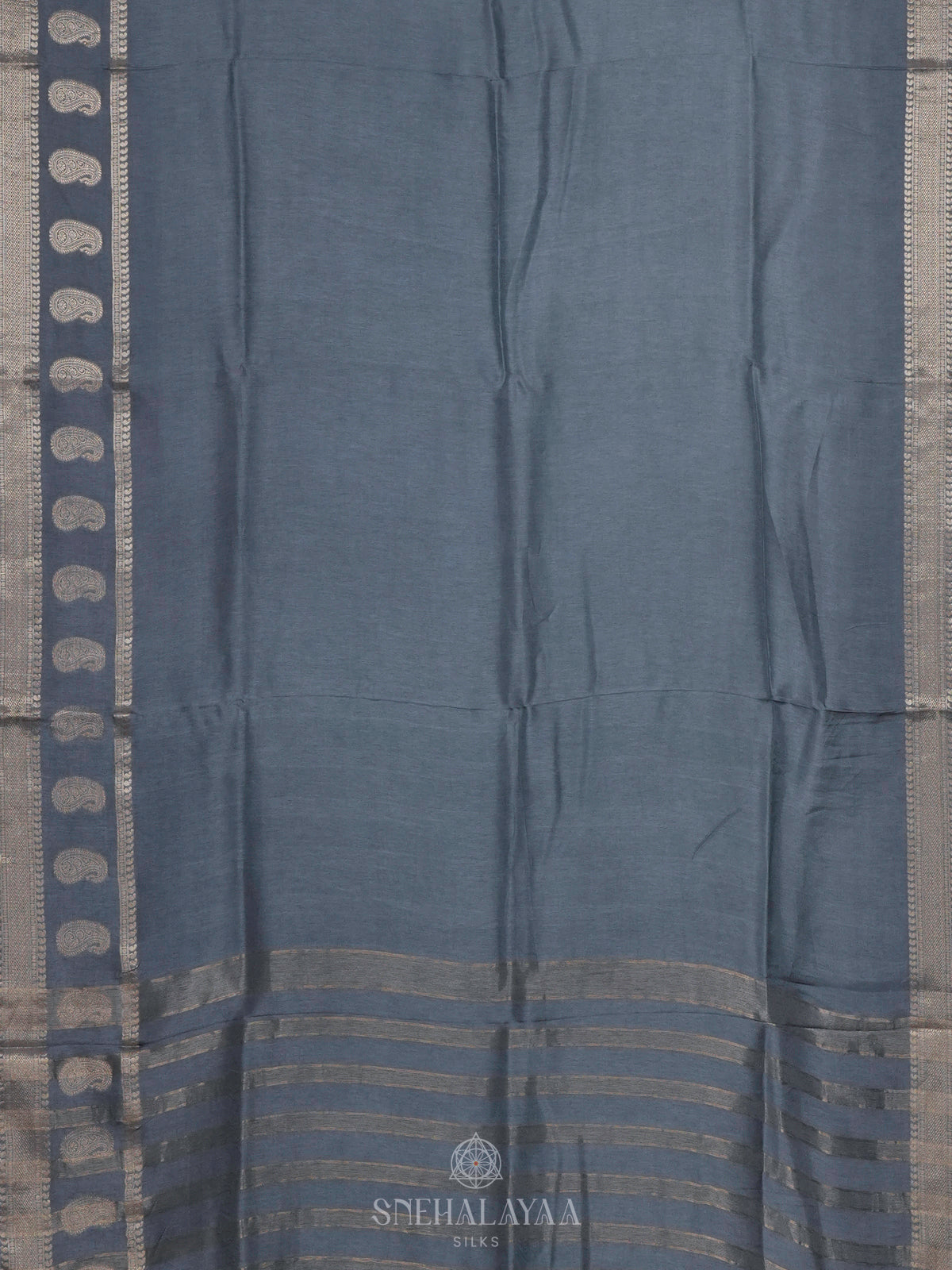 Blue Banaras Silk Saree