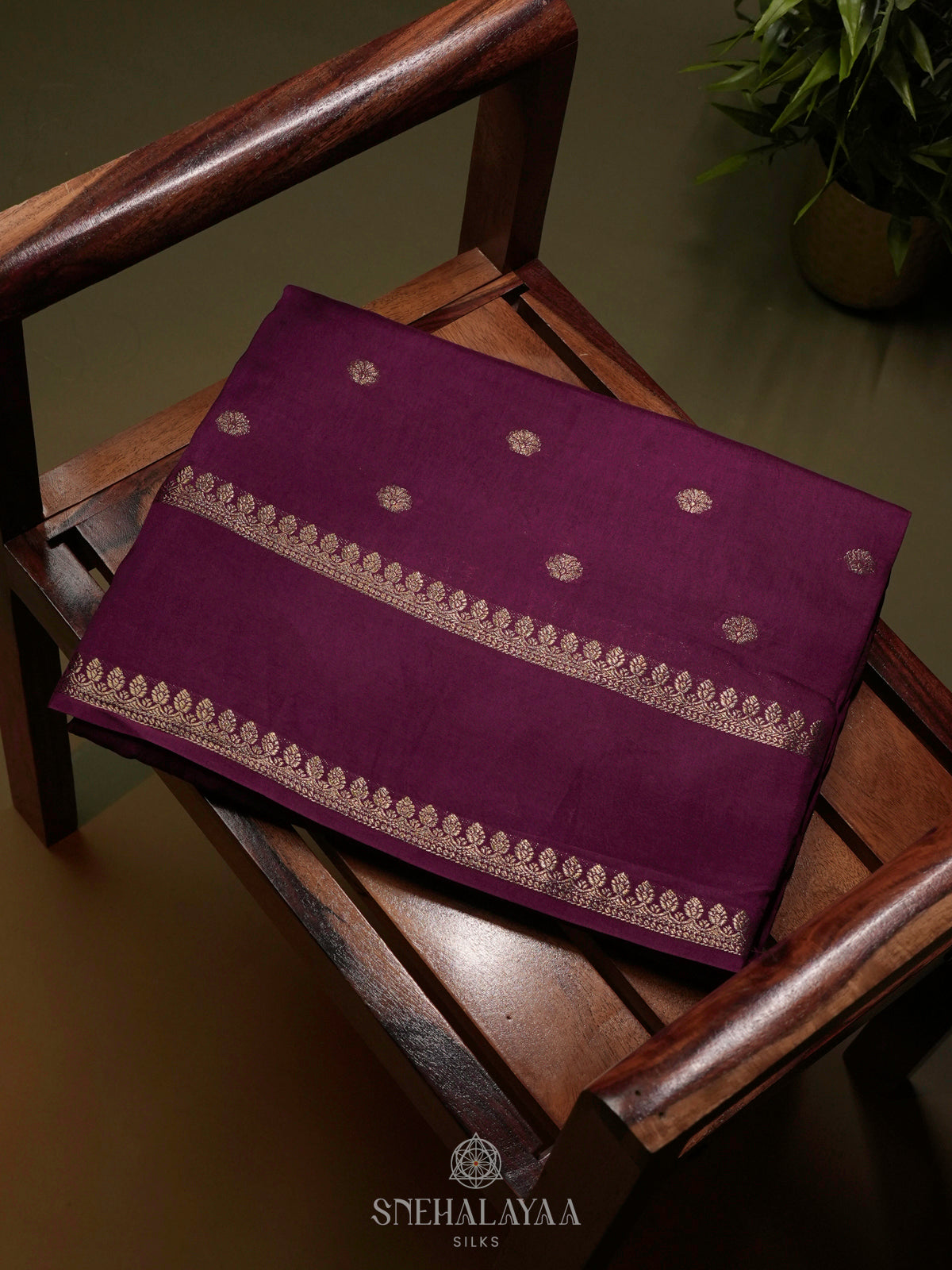 Purple Banaras Silk Saree
