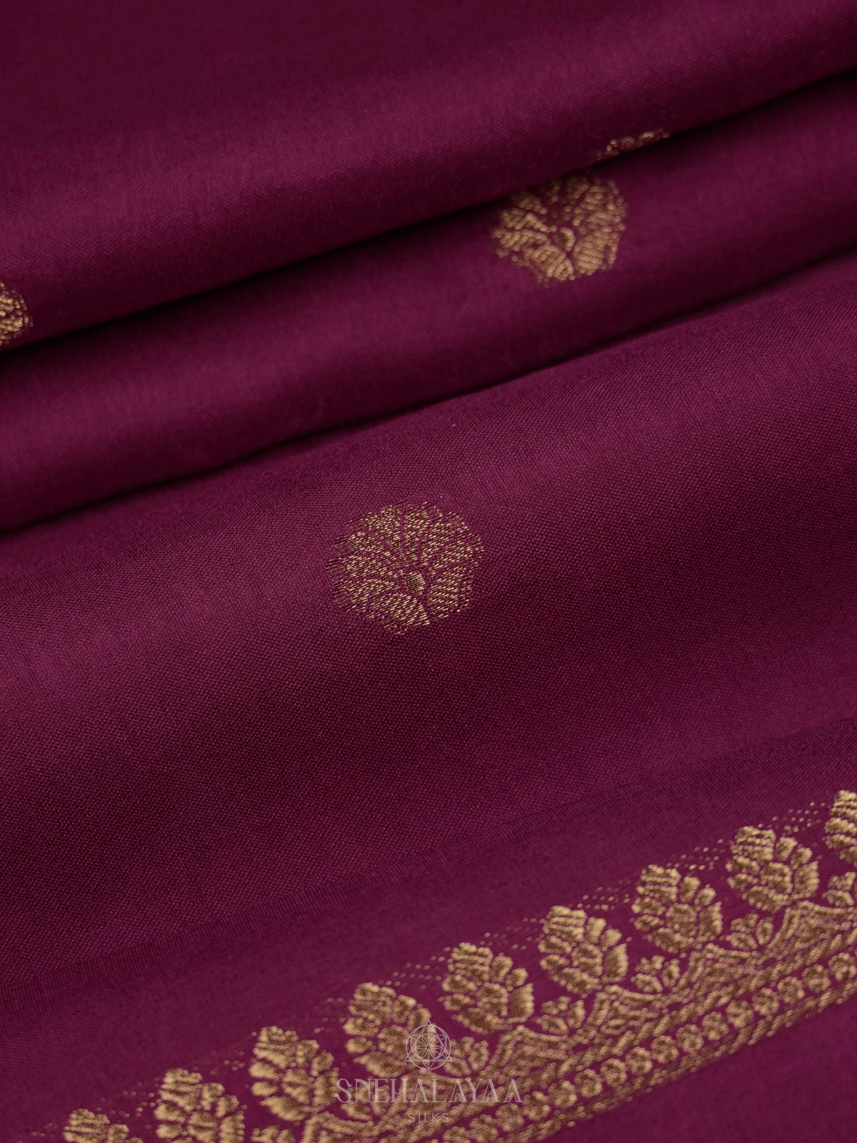 Purple Banaras Silk Saree