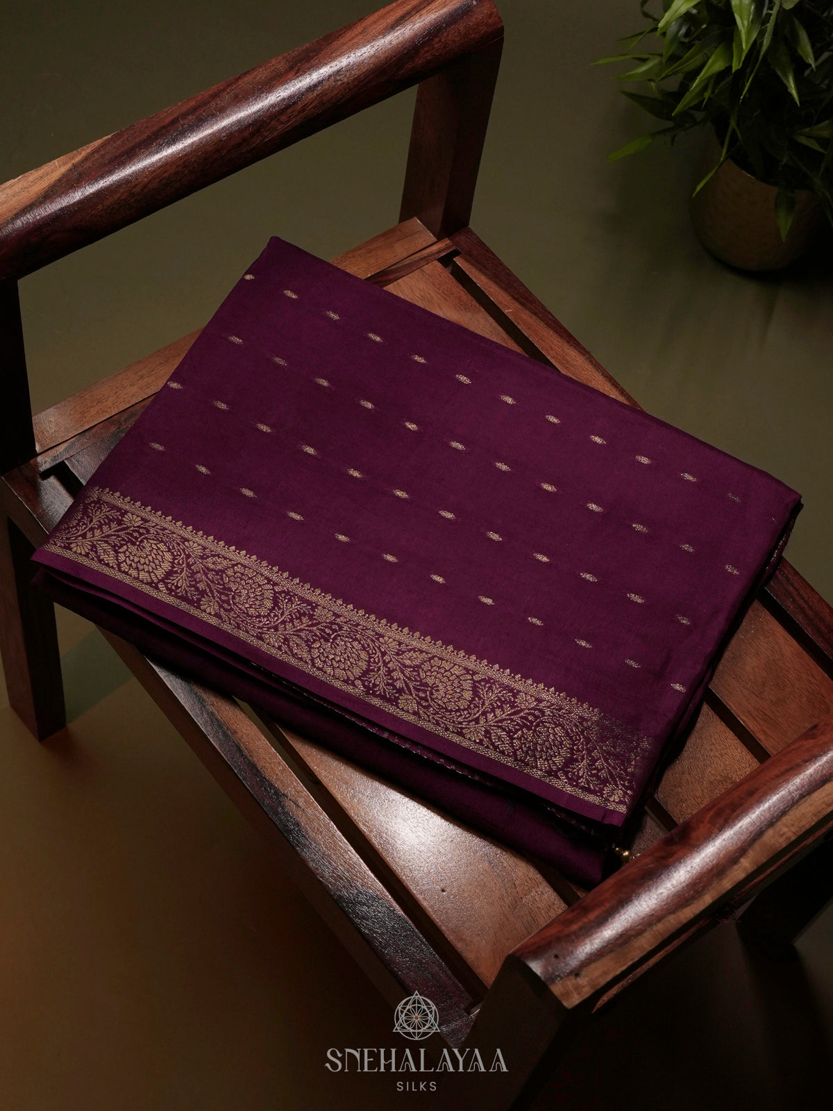 Purple Banaras Silk Saree