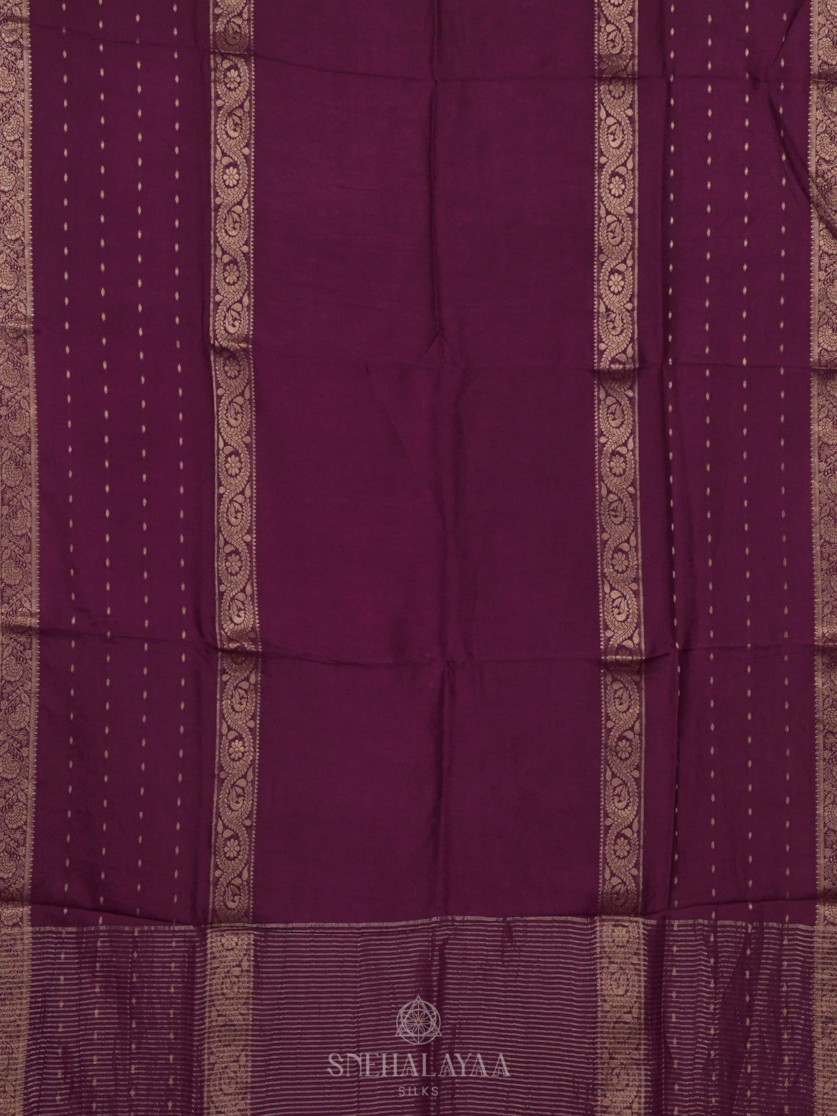 Purple Banaras Silk Saree