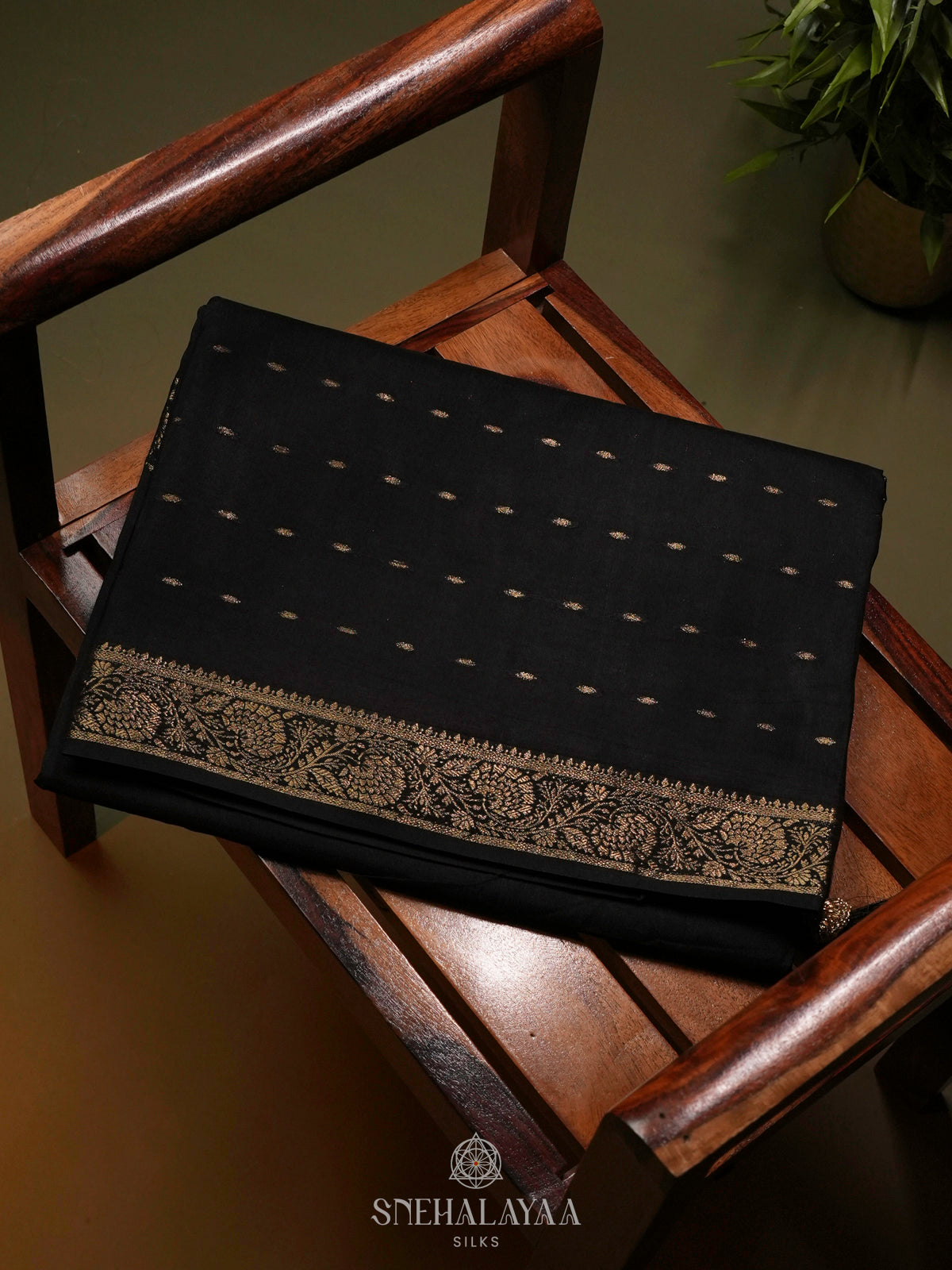 Black  Banaras Silk Saree