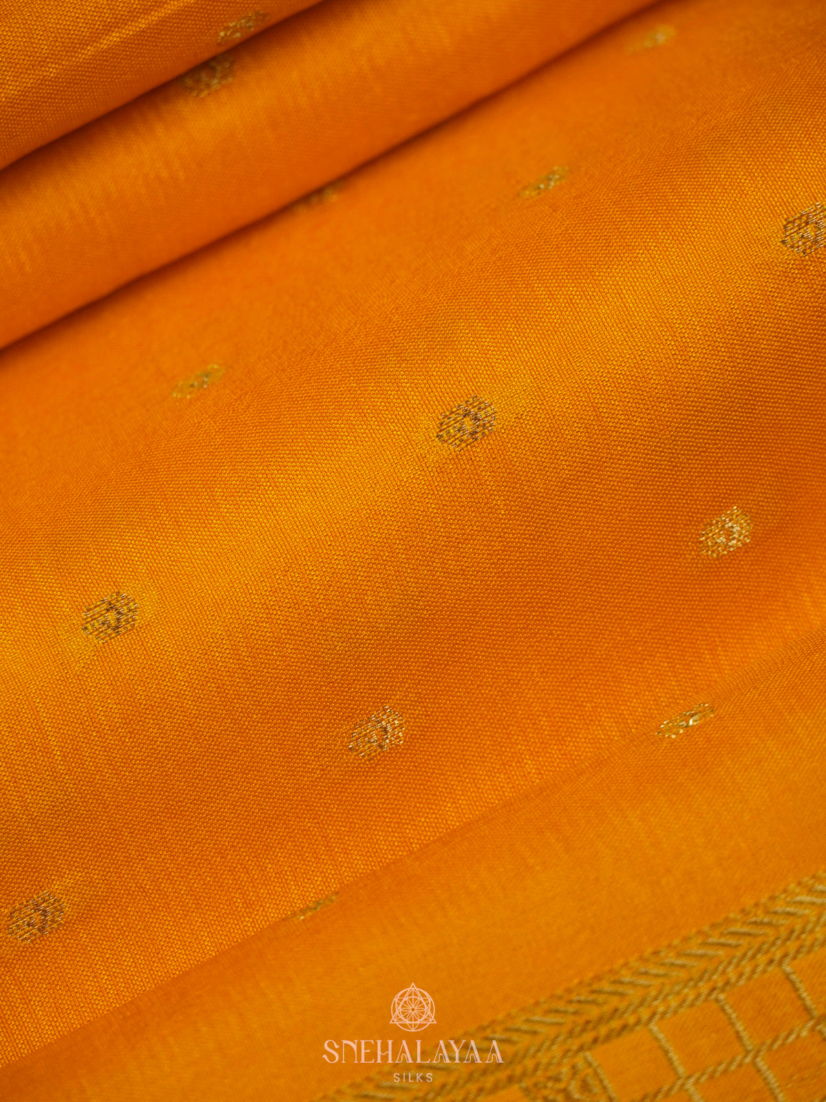 Mango Yellow Banaras Silk Saree
