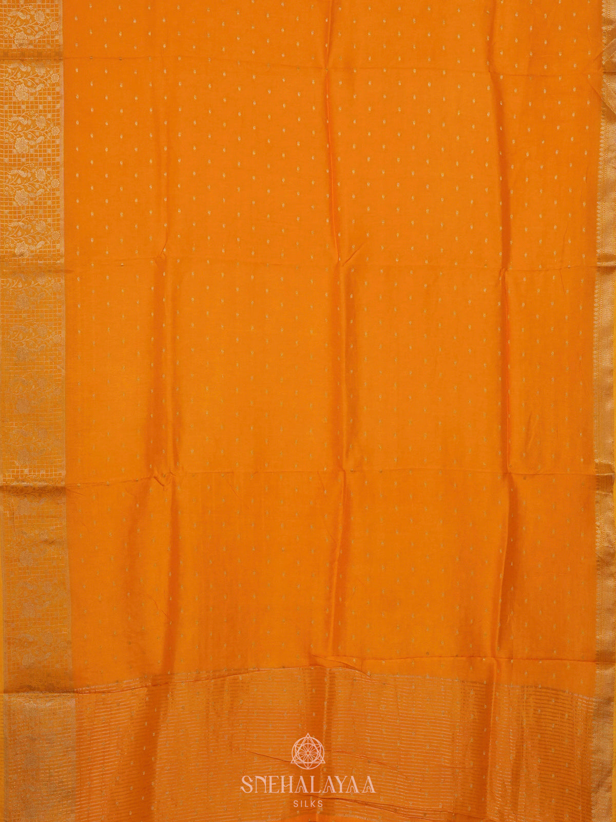 Mango Yellow Banaras Silk Saree