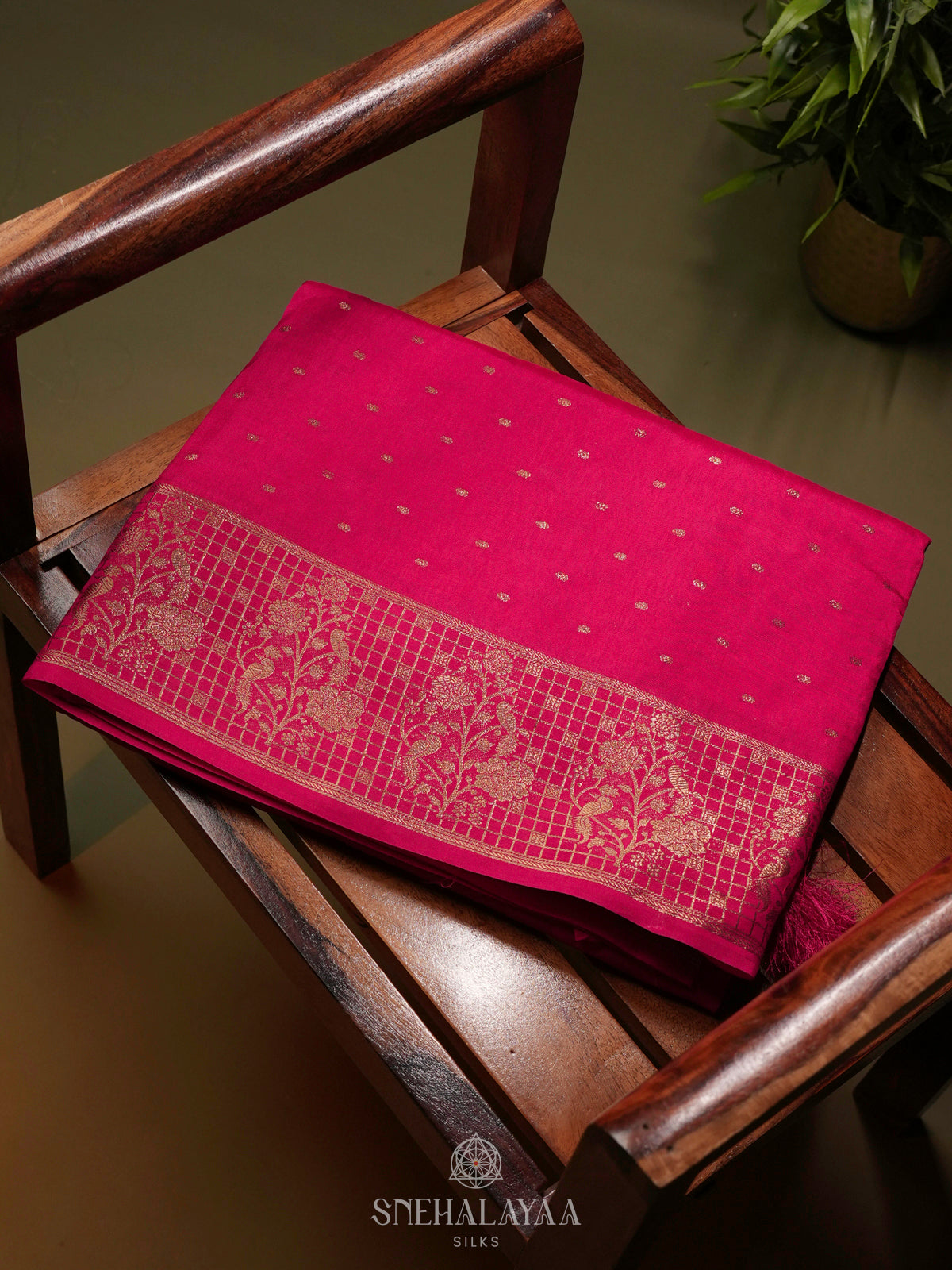 Pink Banaras Silk Saree