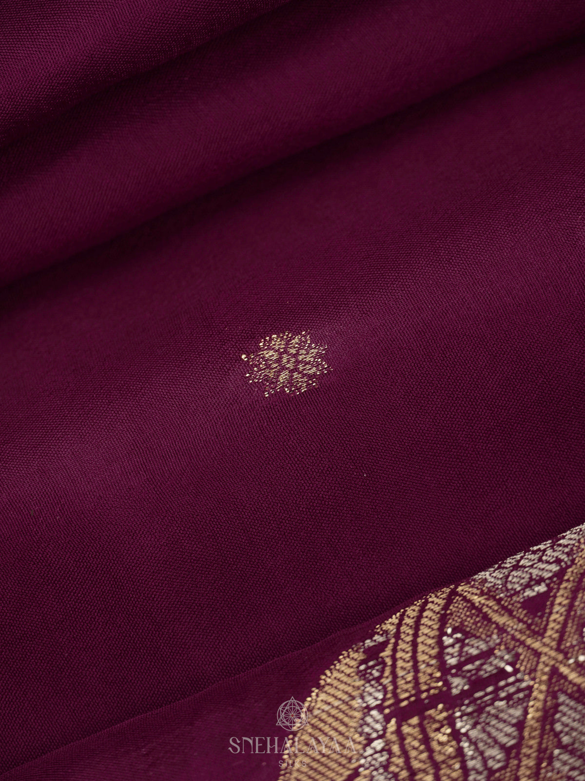 Purple Banaras Silk Saree