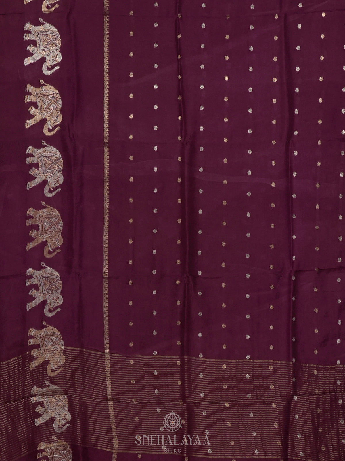 Purple Banaras Silk Saree