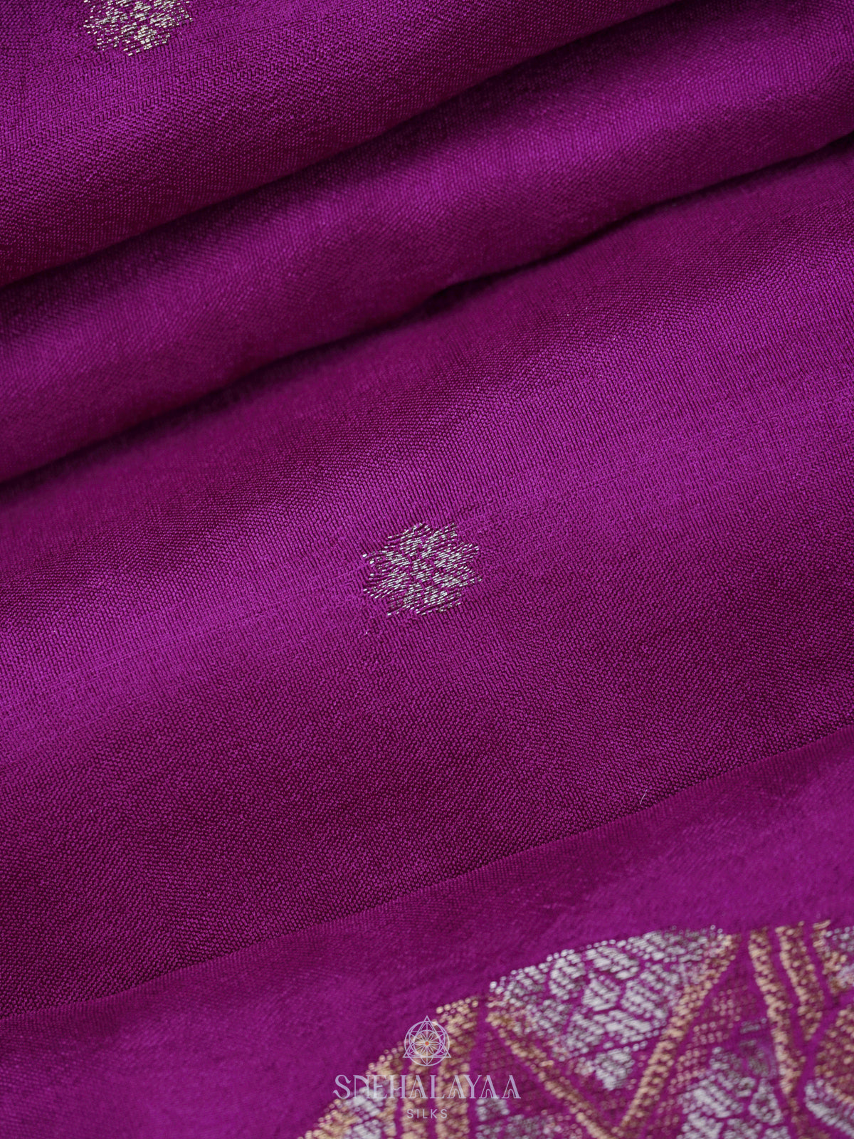 Purple Banaras Silk Saree