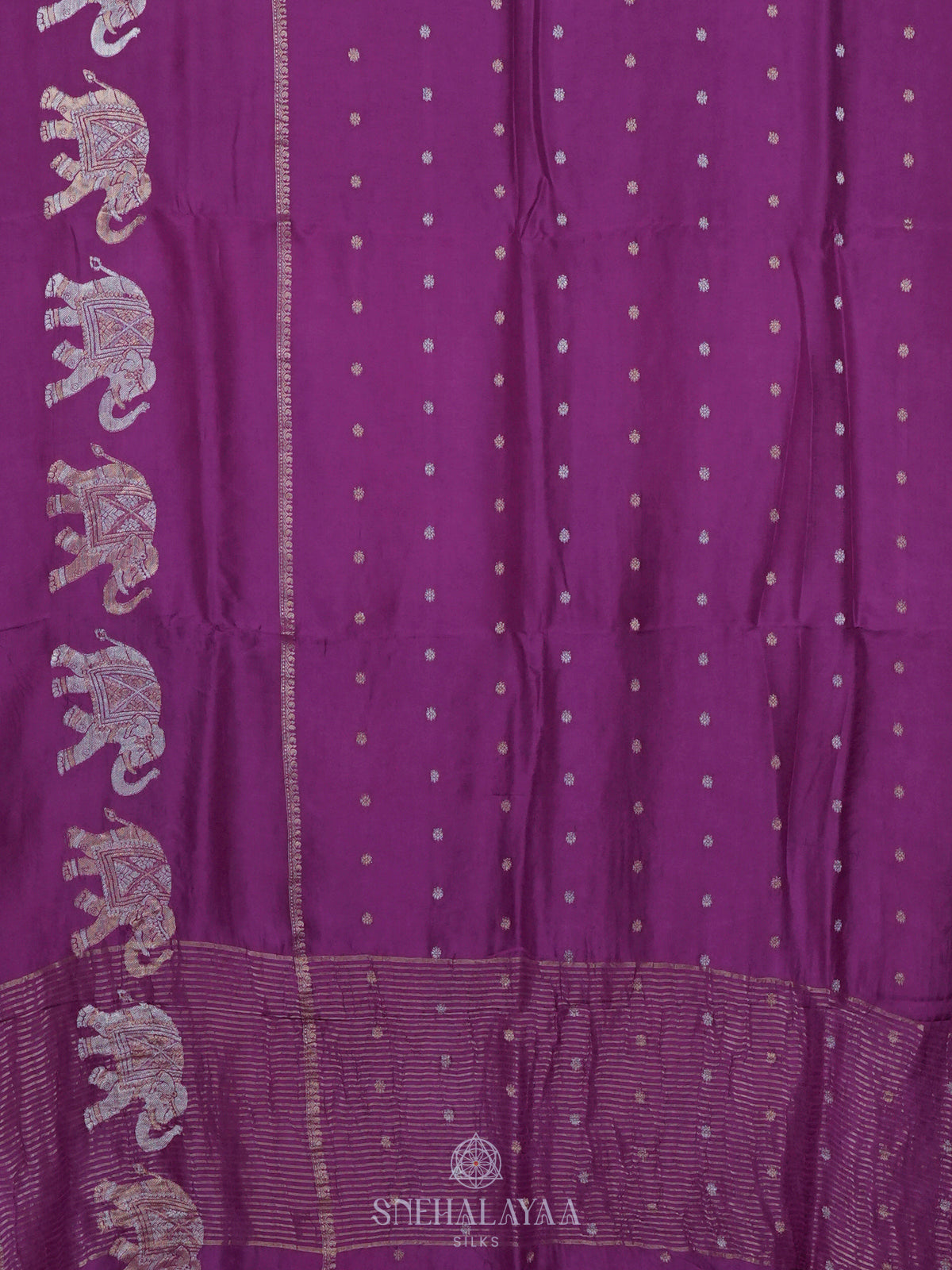 Purple Banaras Silk Saree