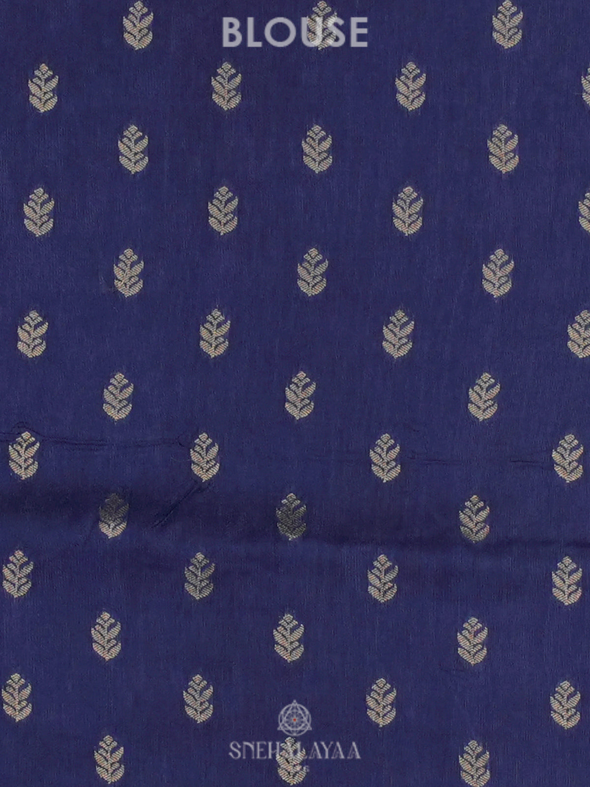Navy Blue Banaras Silk Saree