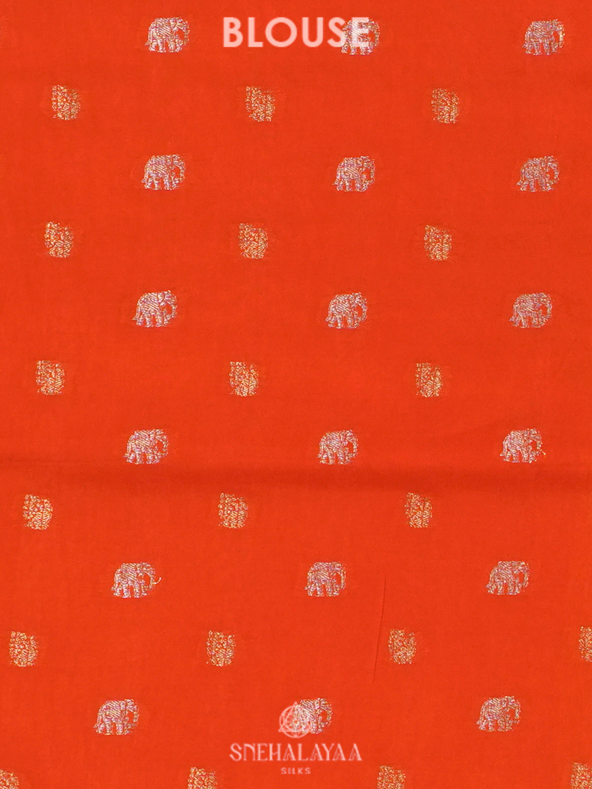 Orange Banaras Silk Saree