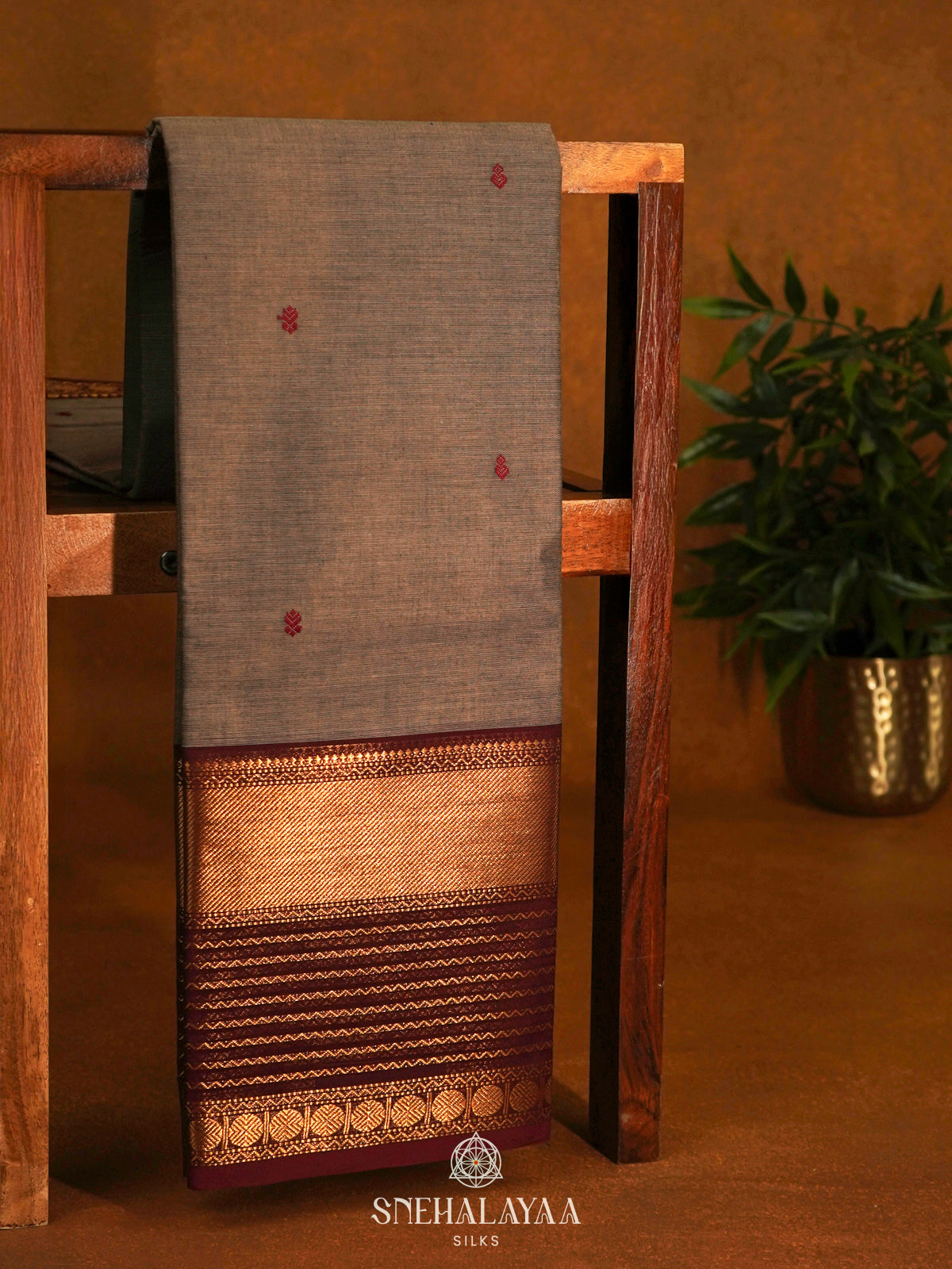 Grey Kanchi Cotton Saree
