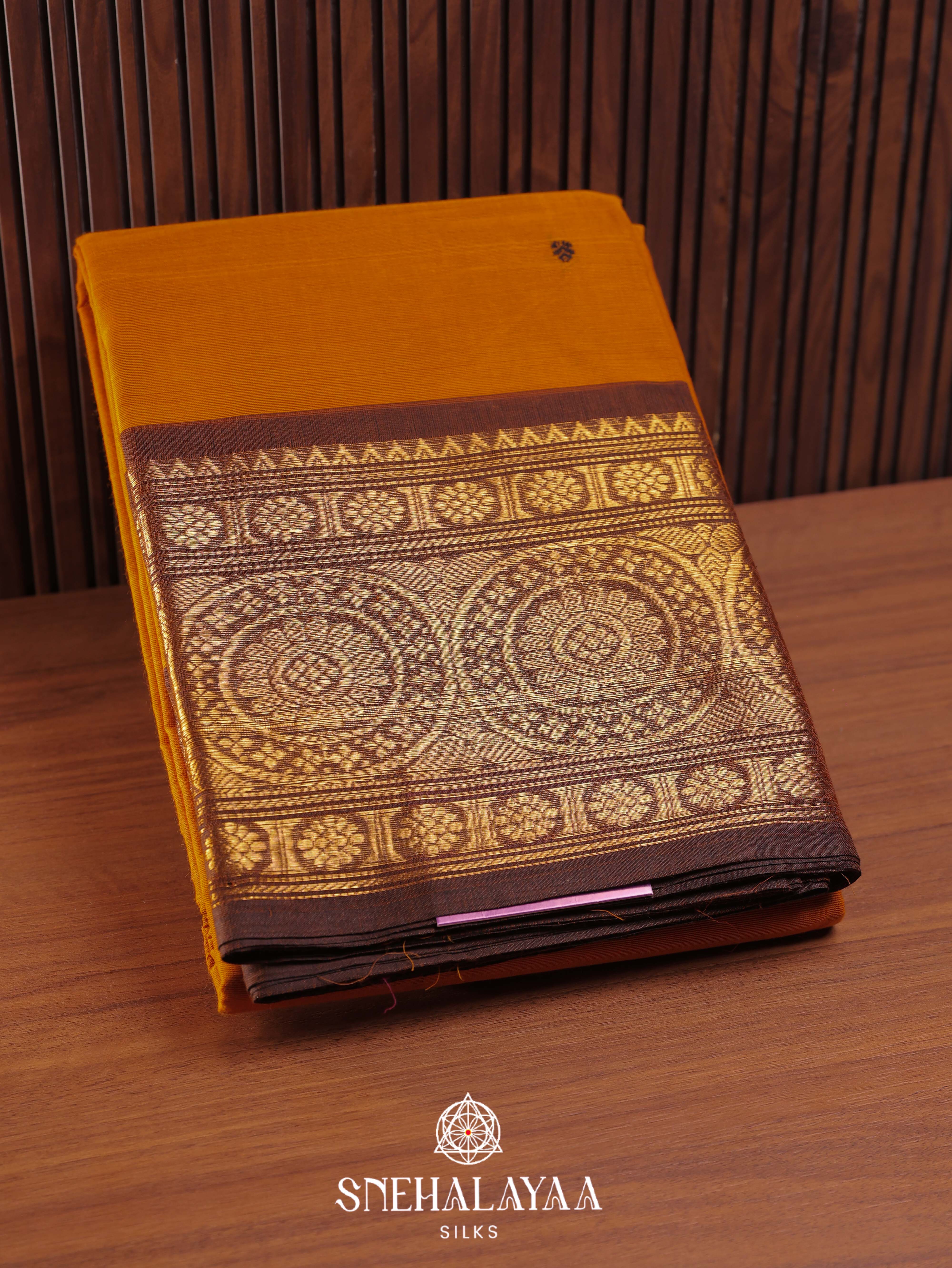 Yellow  Kanchi Cotton Saree