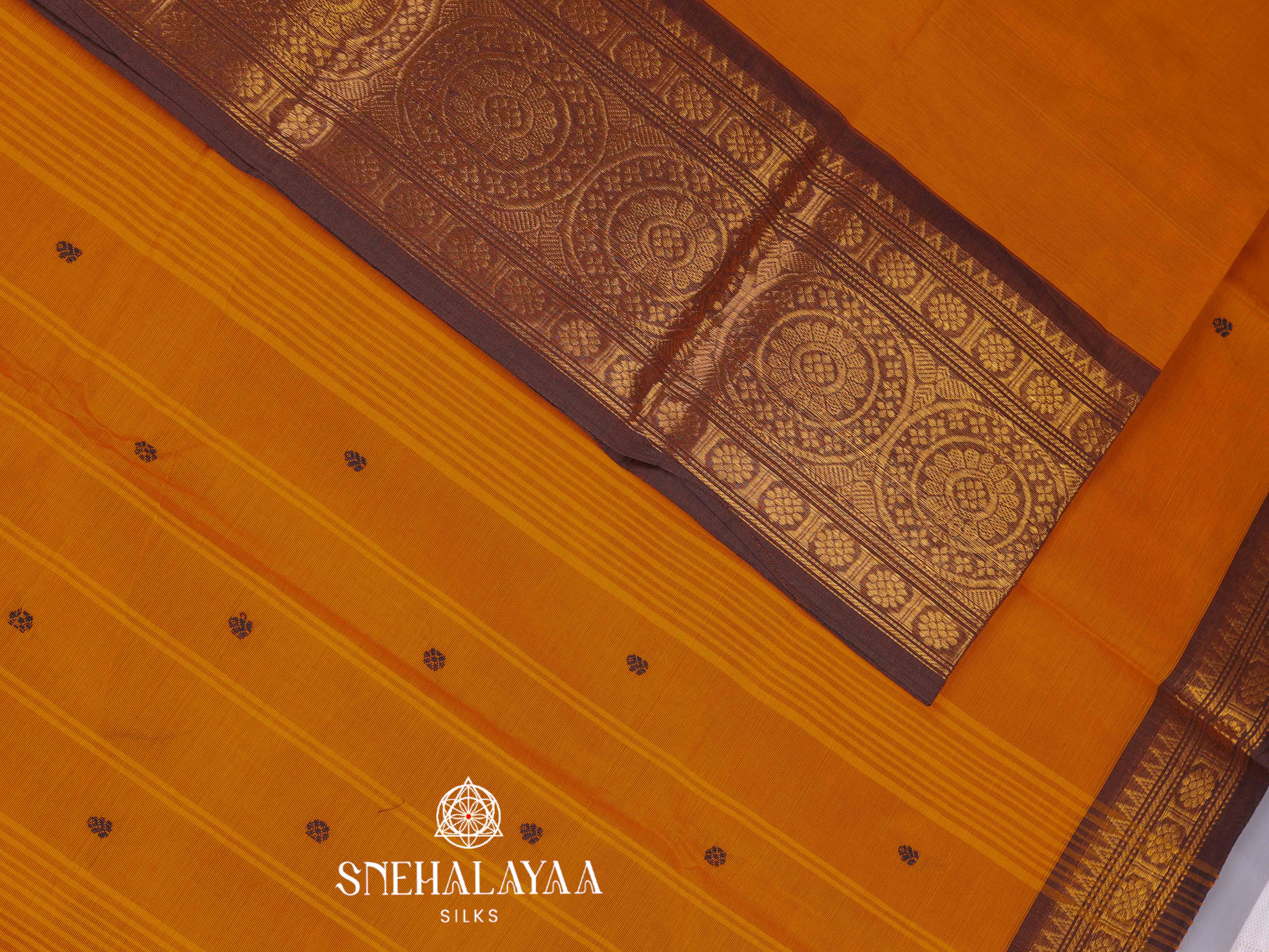 Yellow  Kanchi Cotton Saree