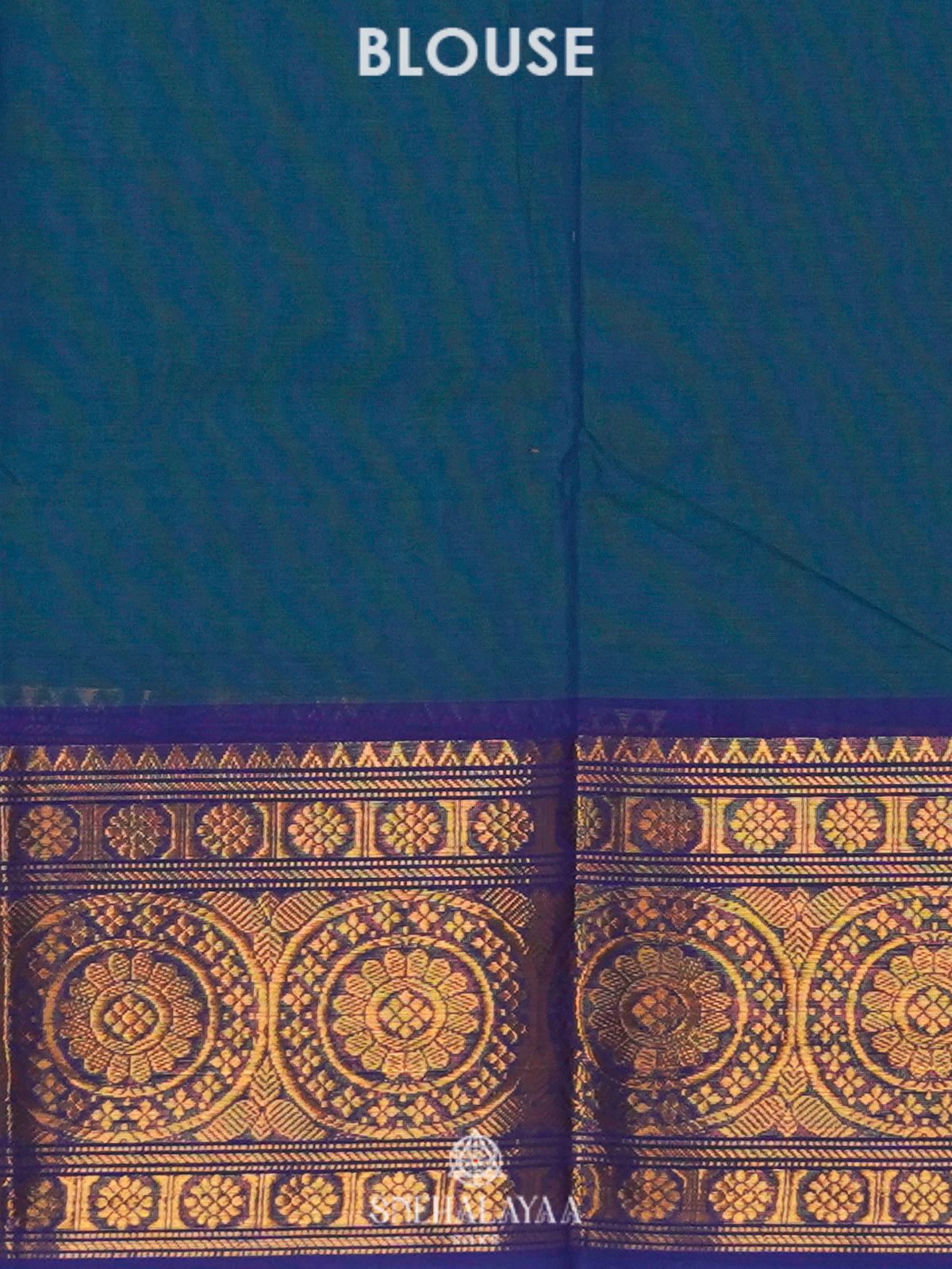 Peacock Blue Kanchi Cotton Saree