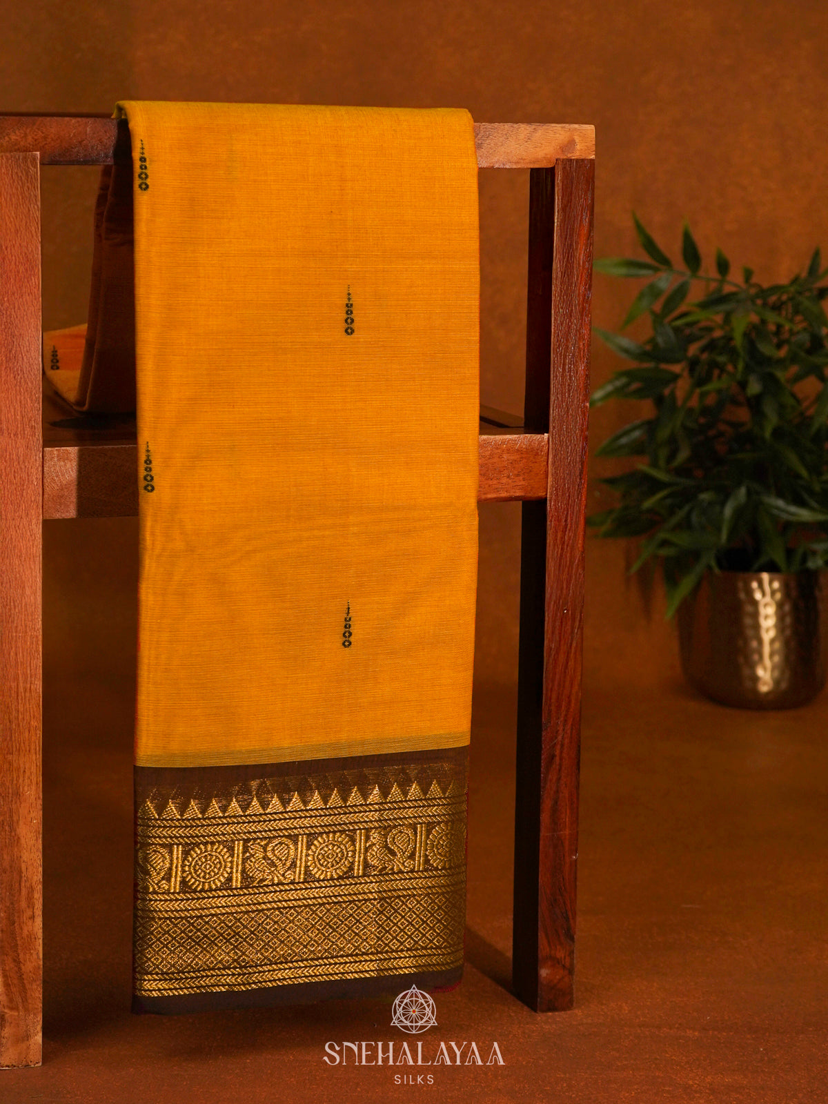 Orange Kanchi Cotton Saree