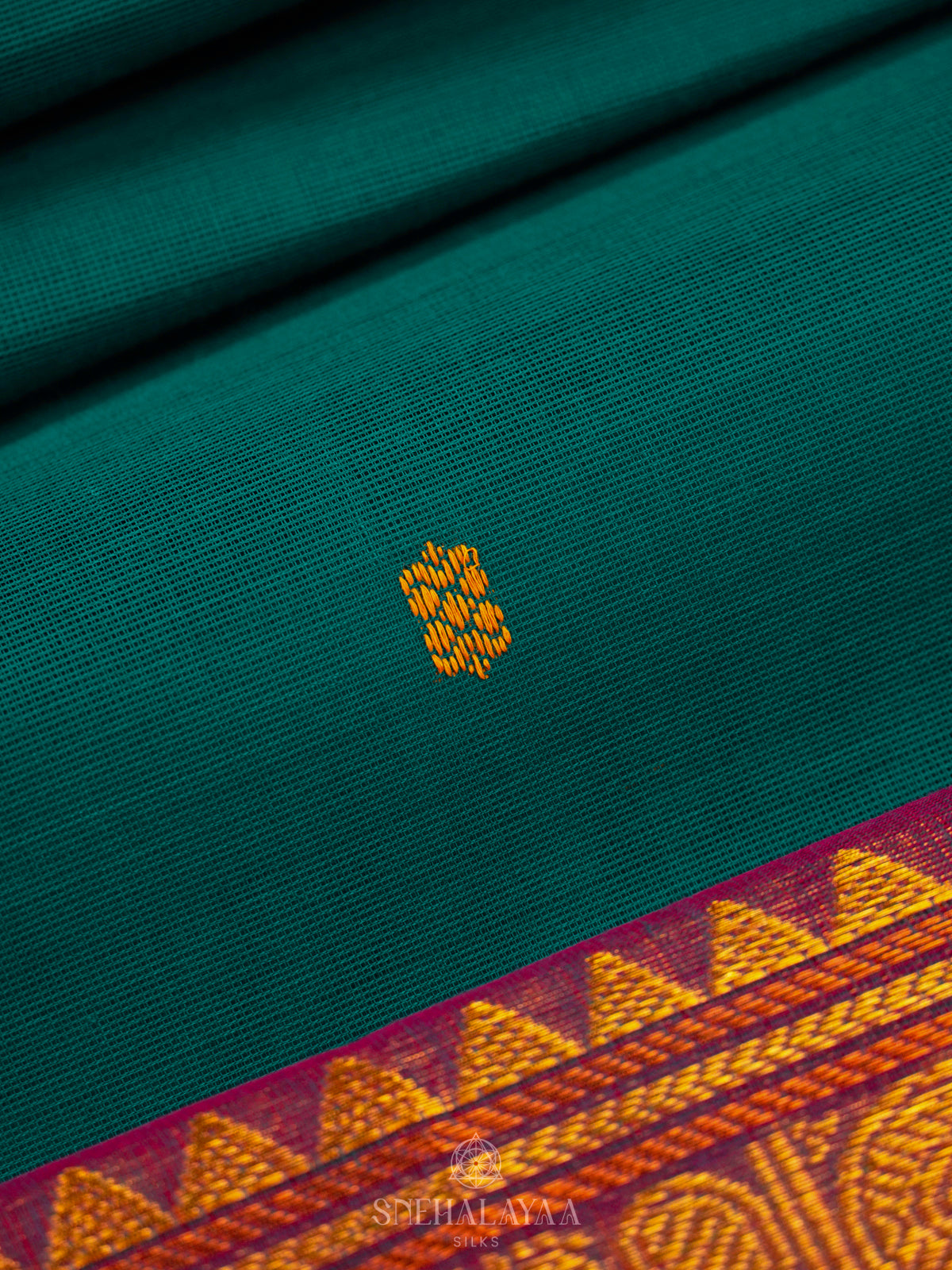 Forest Green Kanchi Cotton Saree
