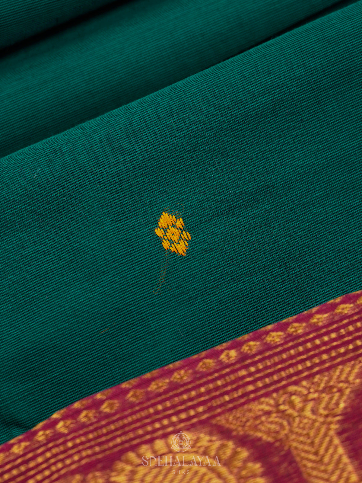 Forest Green Kanchi Cotton Saree