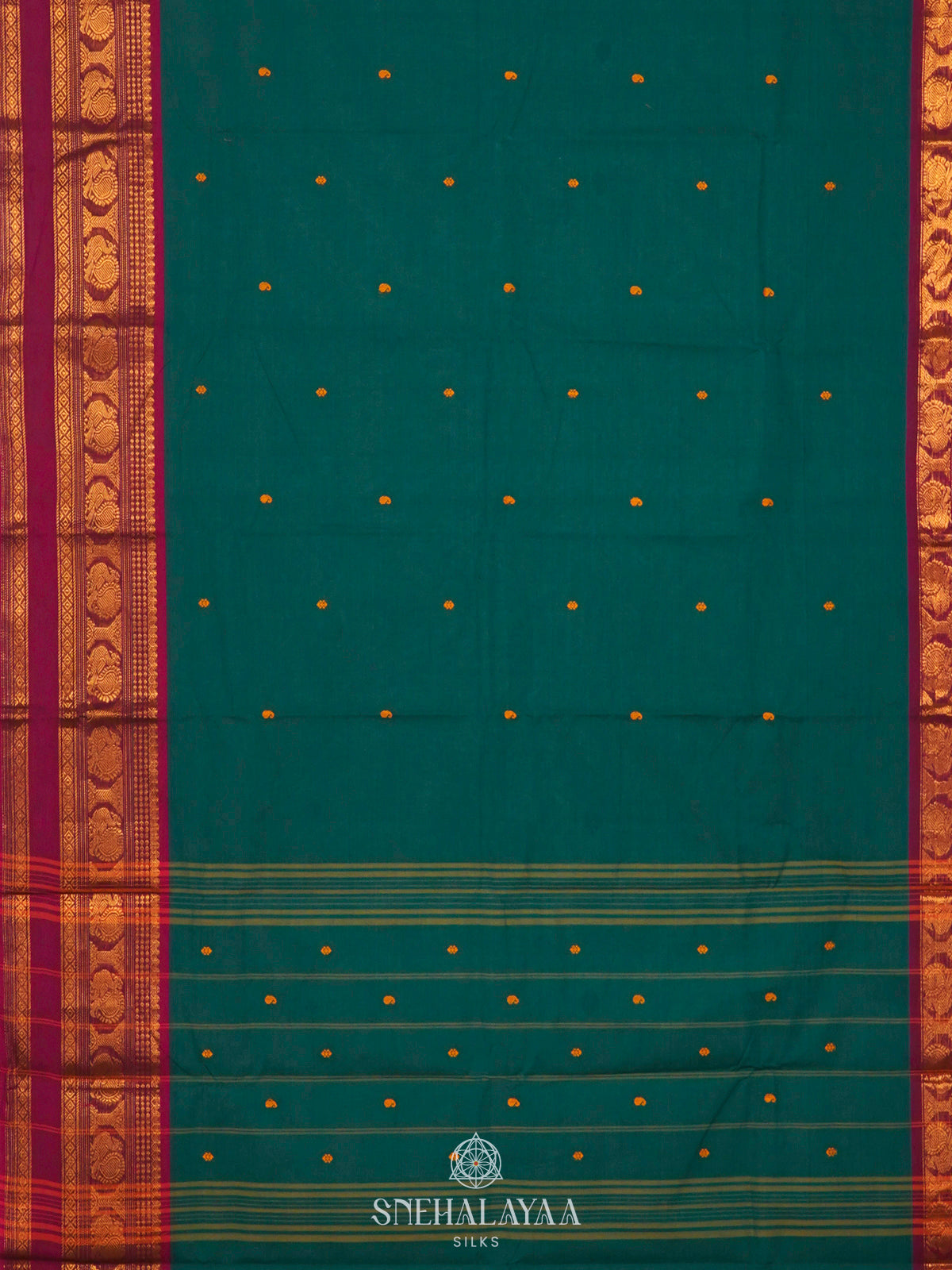 Forest Green Kanchi Cotton Saree