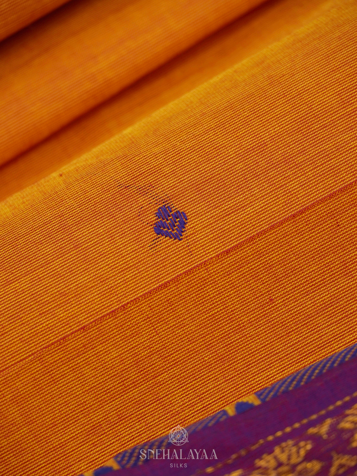 Orange Kanchi Cotton Saree