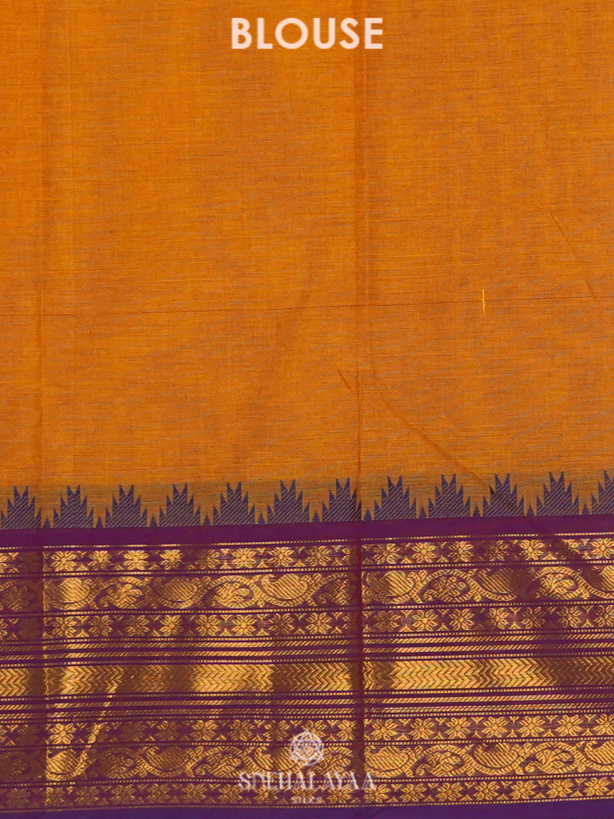 Orange Kanchi Cotton Saree
