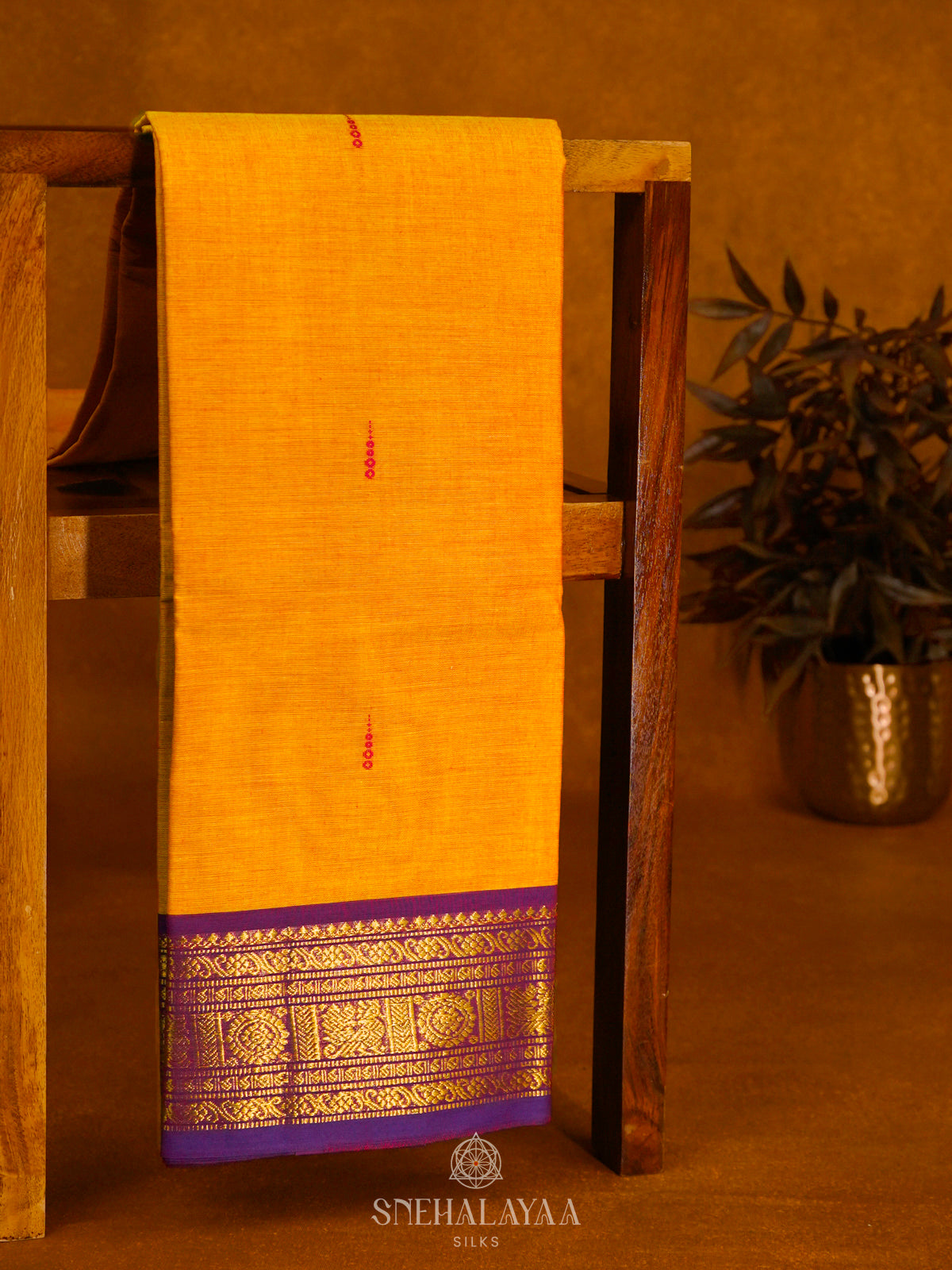 Mango Yellow Kanchi Cotton Saree