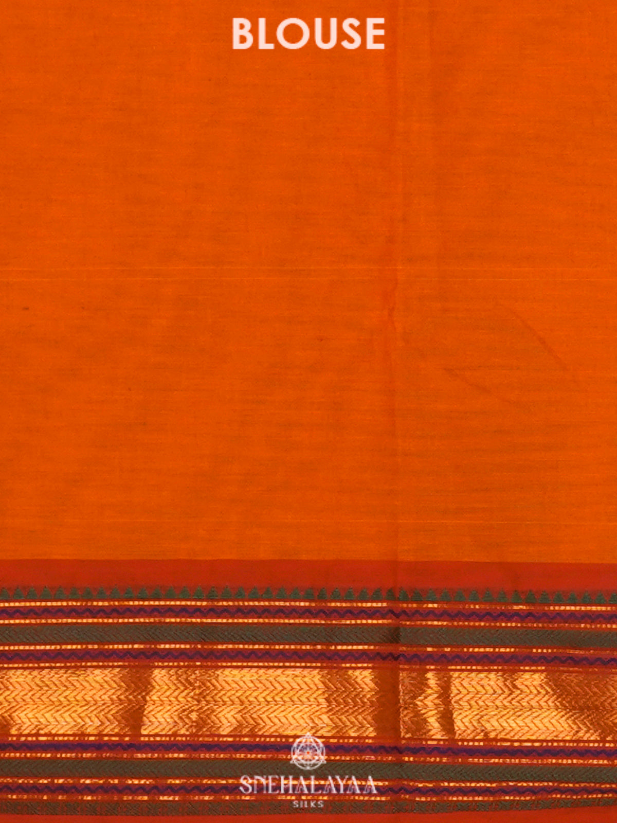 Orange Kanchi Cotton Saree