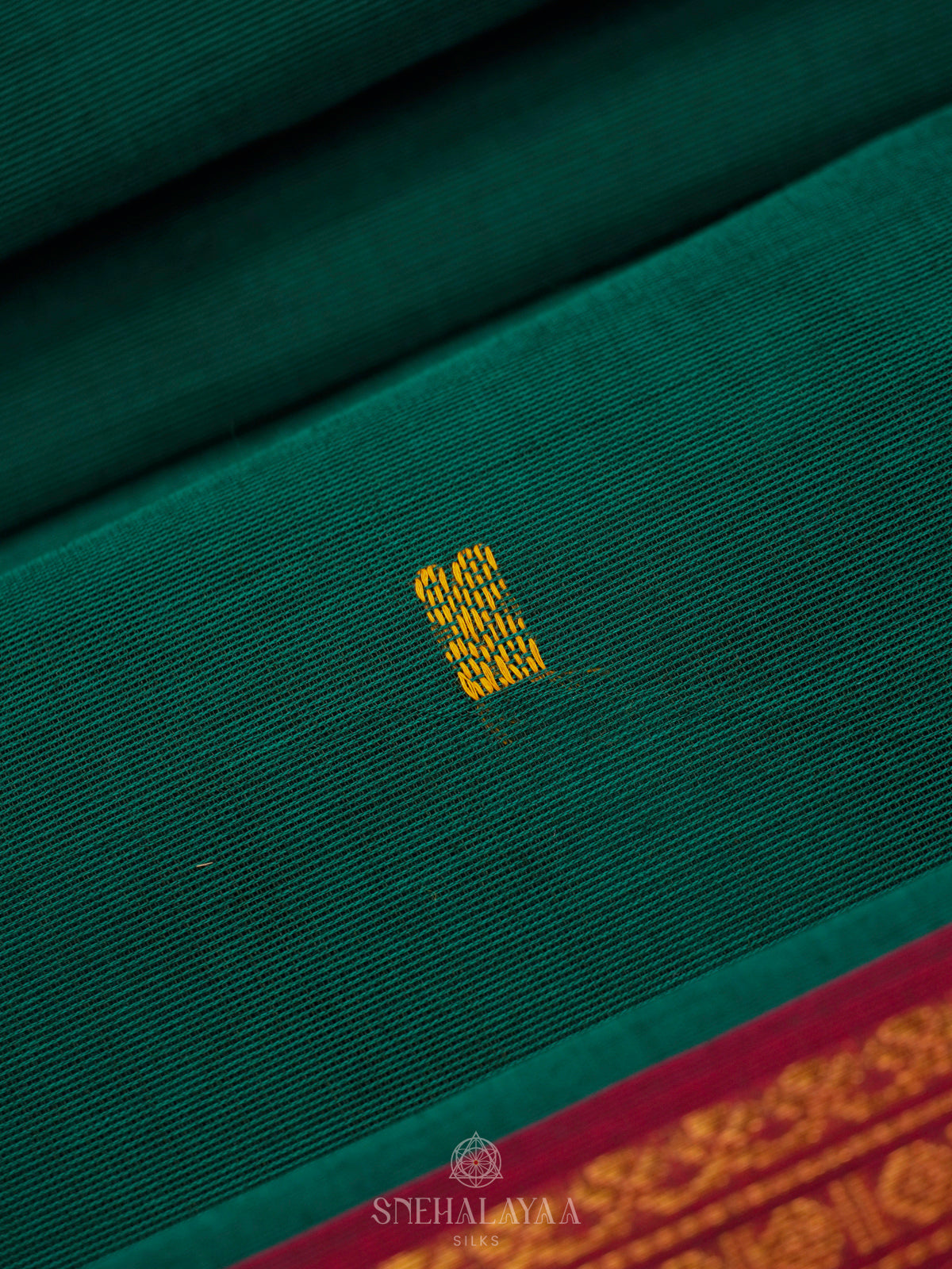 Forest Green Kanchi Cotton Saree