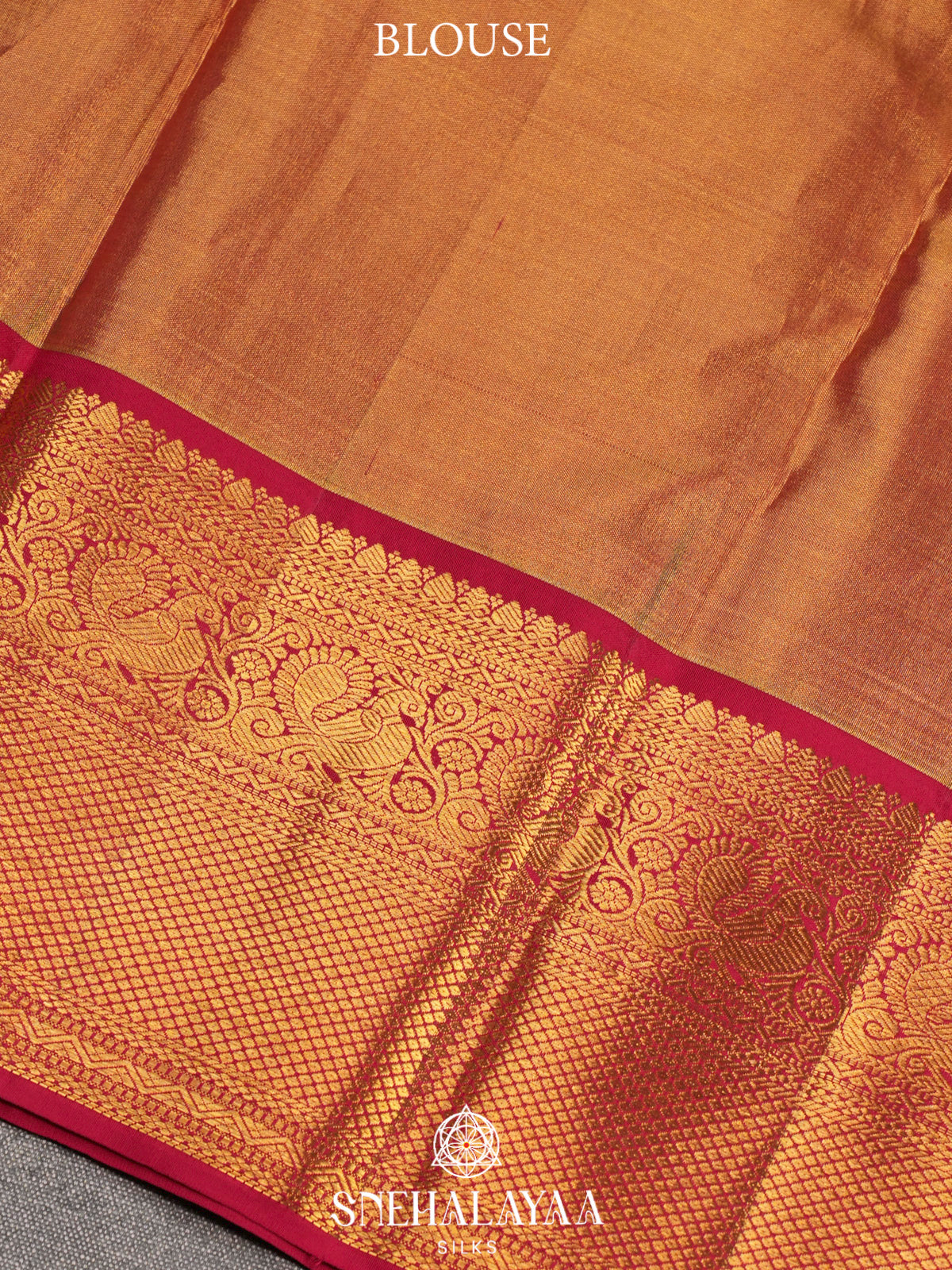 Pale Olive Green Kanjivaram Silk Saree