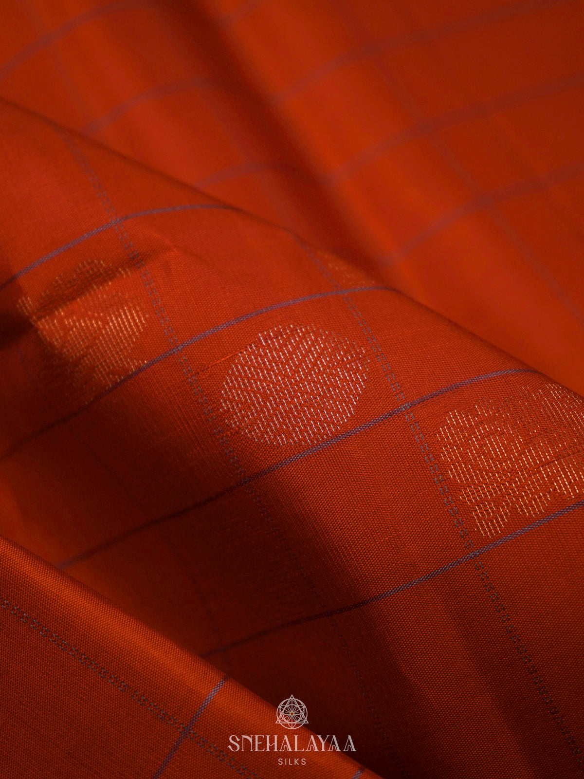 Rust Orange Soft Silk Saree