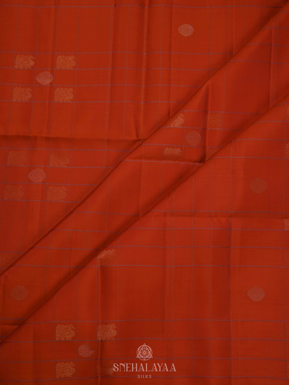 Rust Orange Soft Silk Saree