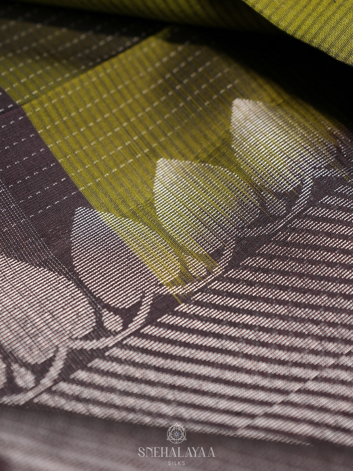 Olive Green Kanjivaram Silk Saree