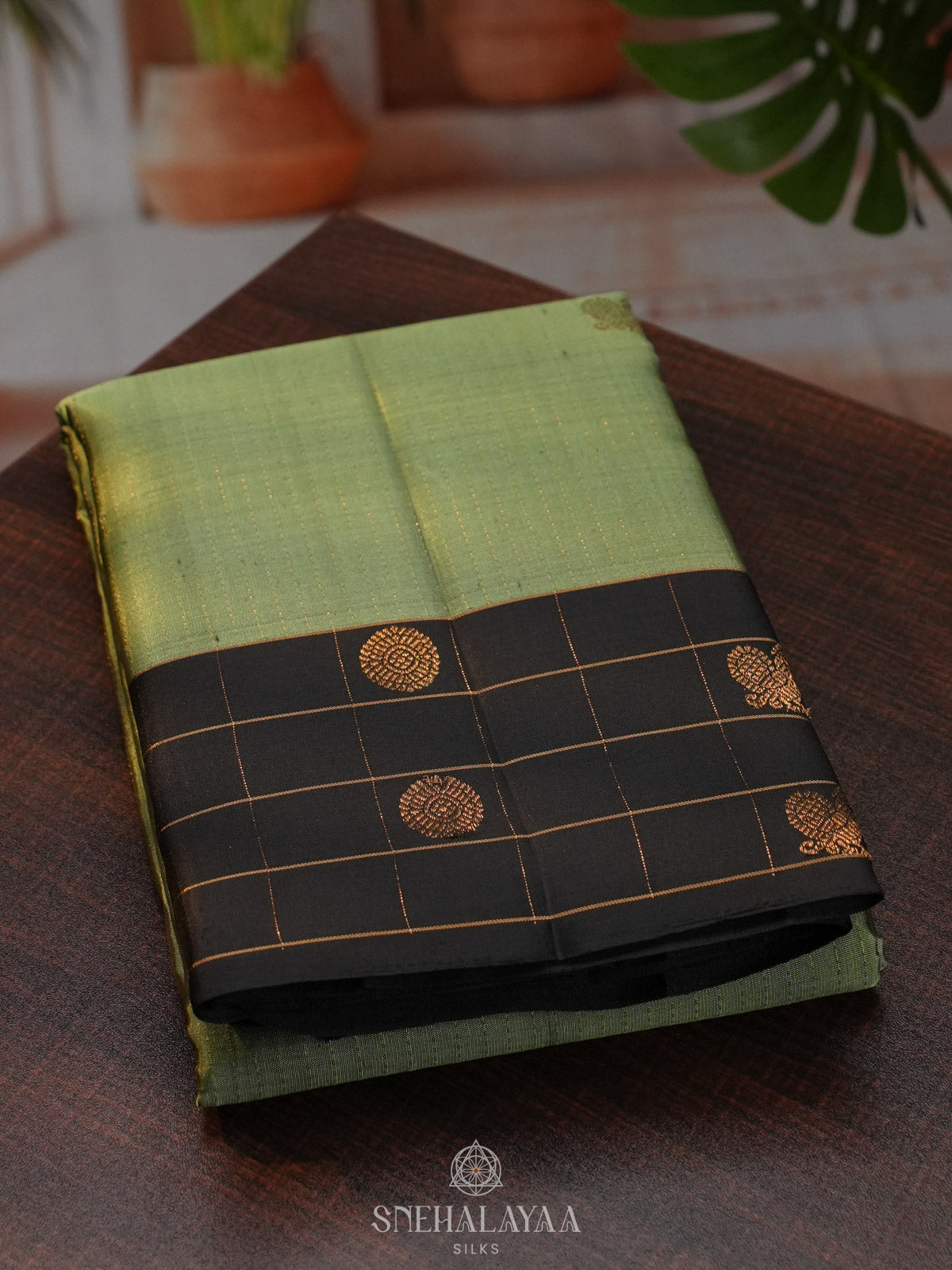 Pista Green Kanjivaram Silk Saree