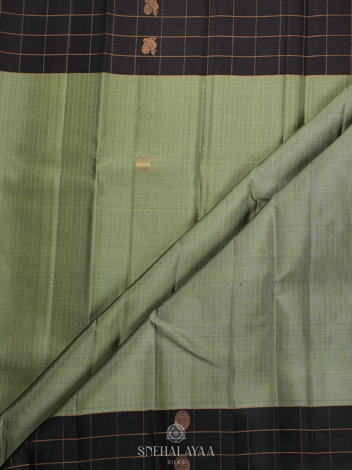 Pista Green Kanjivaram Silk Saree