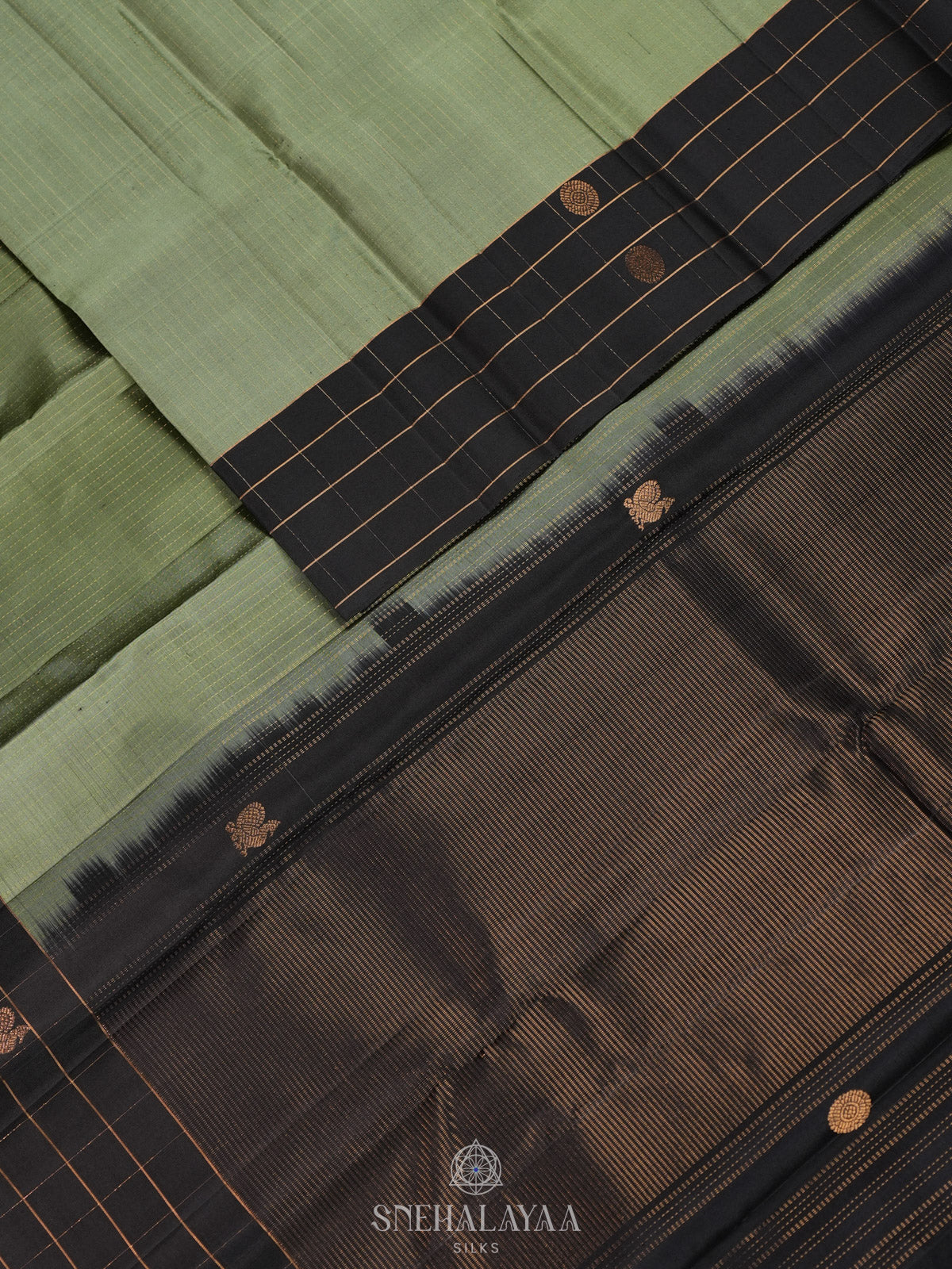 Pista Green Kanjivaram Silk Saree