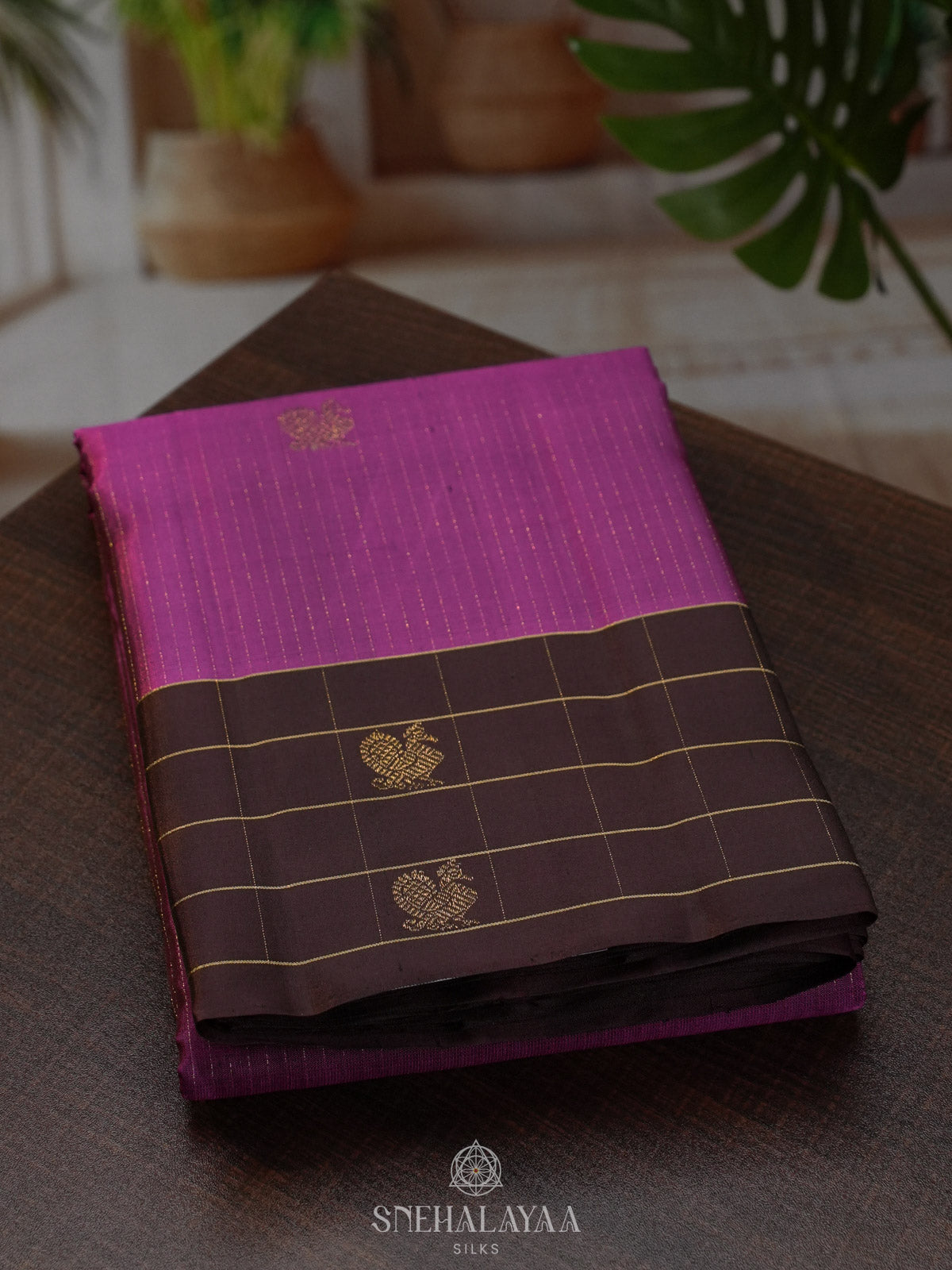 Purple Kanjivaram Silk Saree