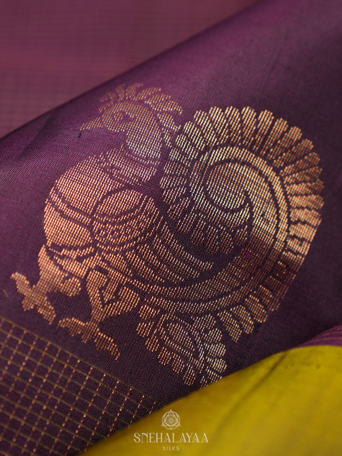 Burgundy Kanjivaram Silk Saree