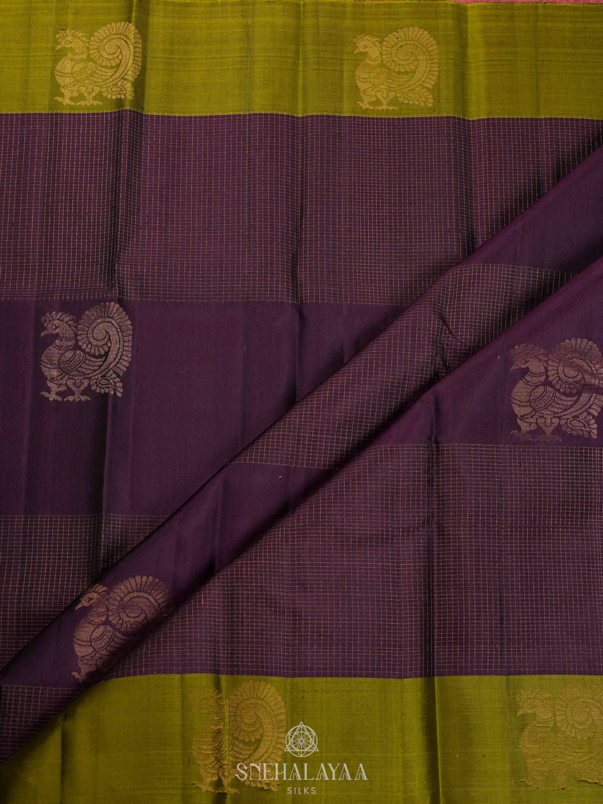 Burgundy Kanjivaram Silk Saree