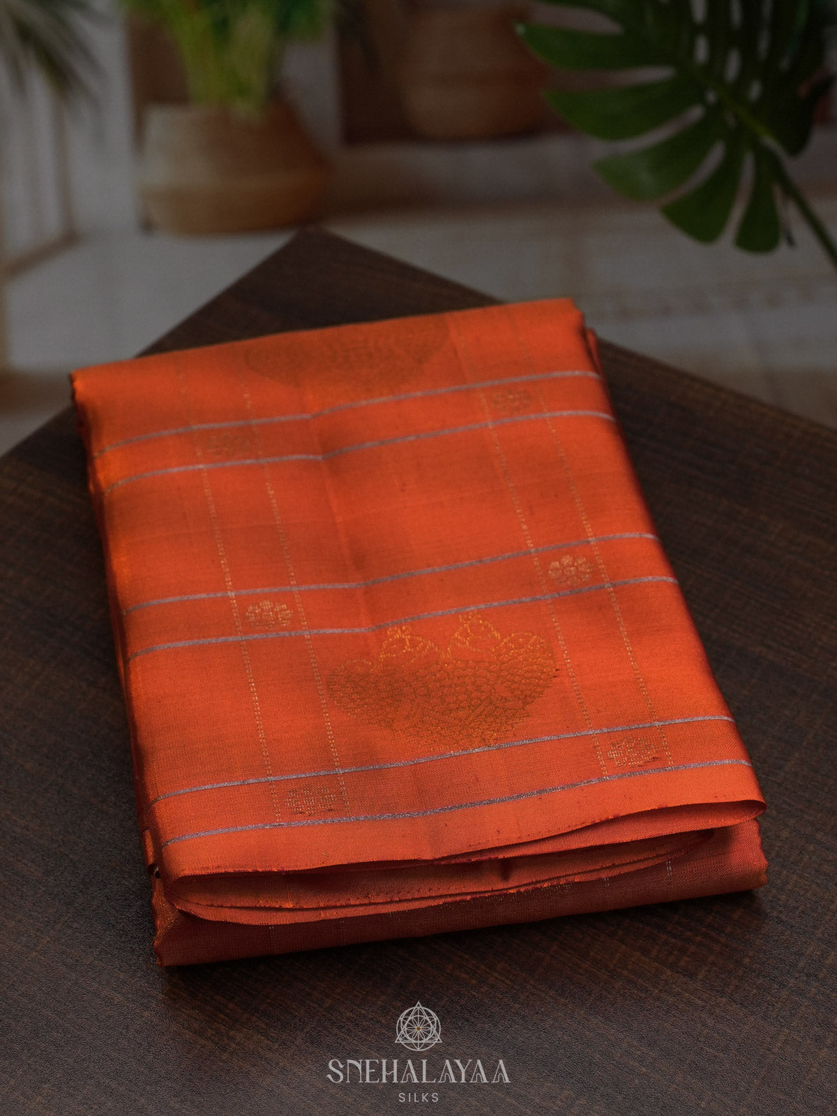 Orange Kanjivaram Silk Saree