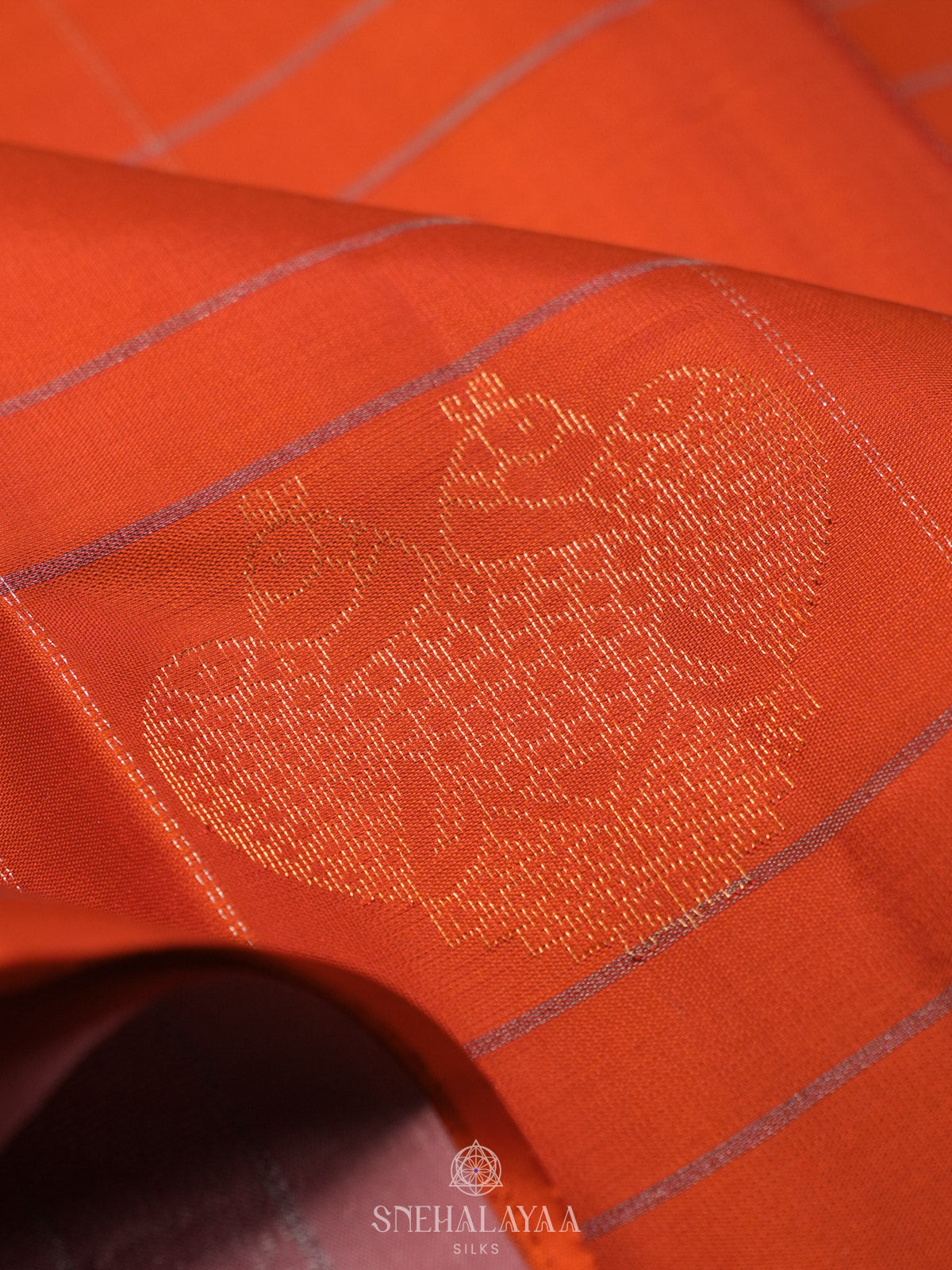 Orange Kanjivaram Silk Saree