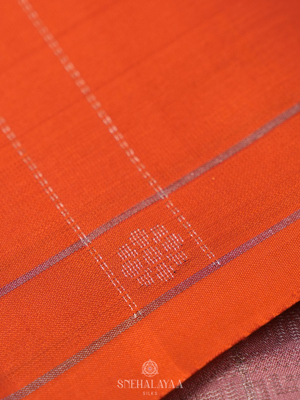 Orange Kanjivaram Silk Saree