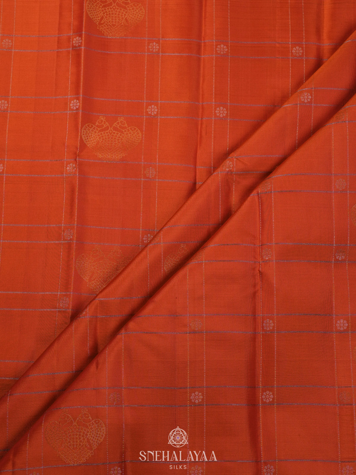 Orange Kanjivaram Silk Saree