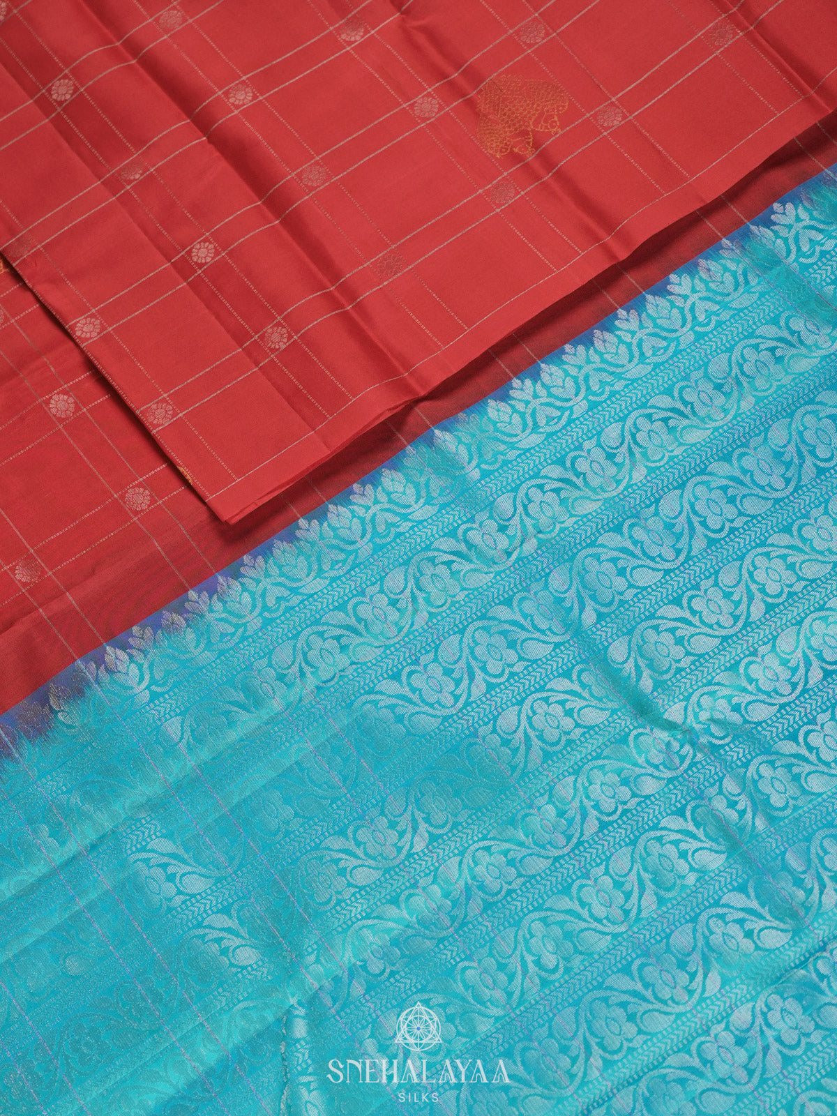 Ruby Red Kanjivaram Silk Saree
