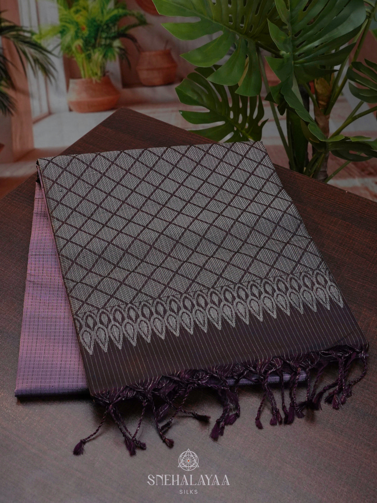 Plum Soft Silk Saree