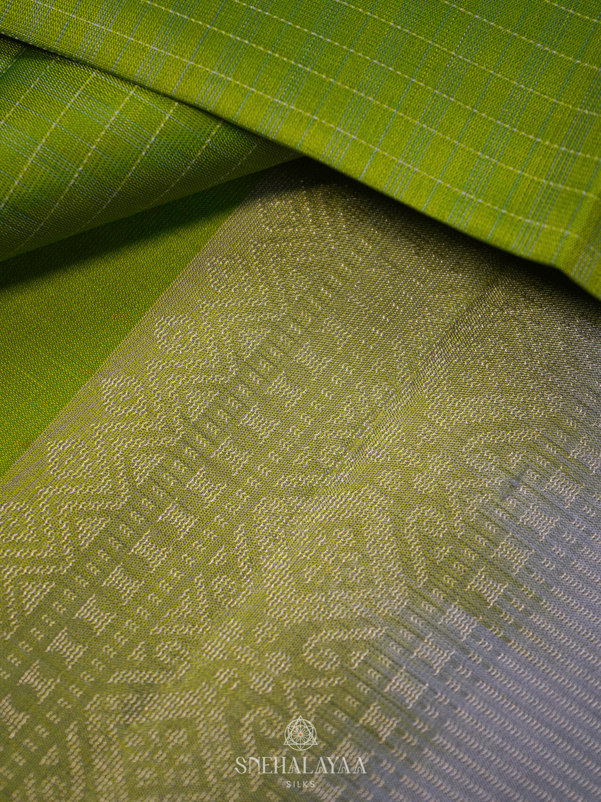 Lime Green Soft Silk Saree