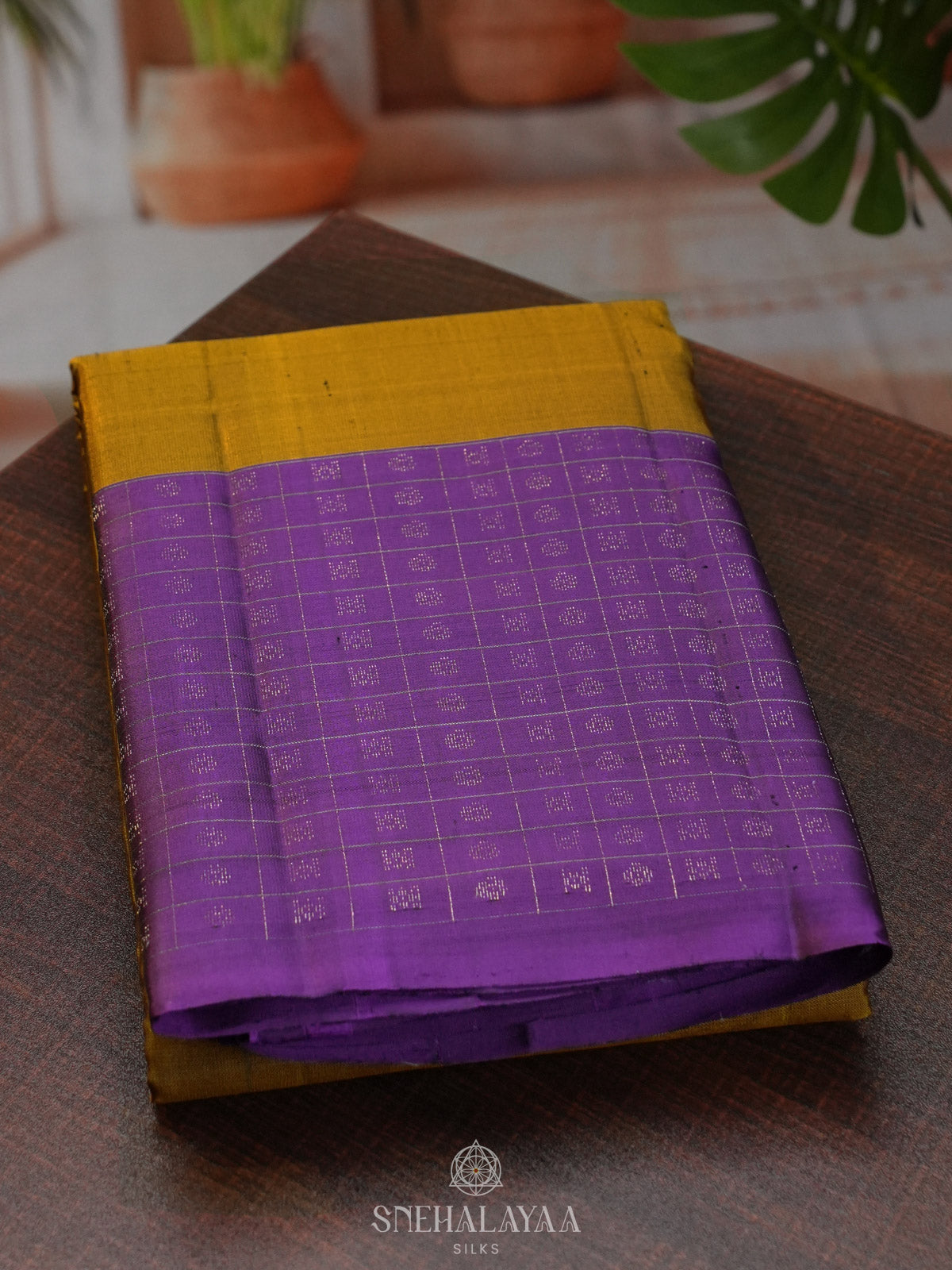 Mustard Kanjivaram Silk Saree
