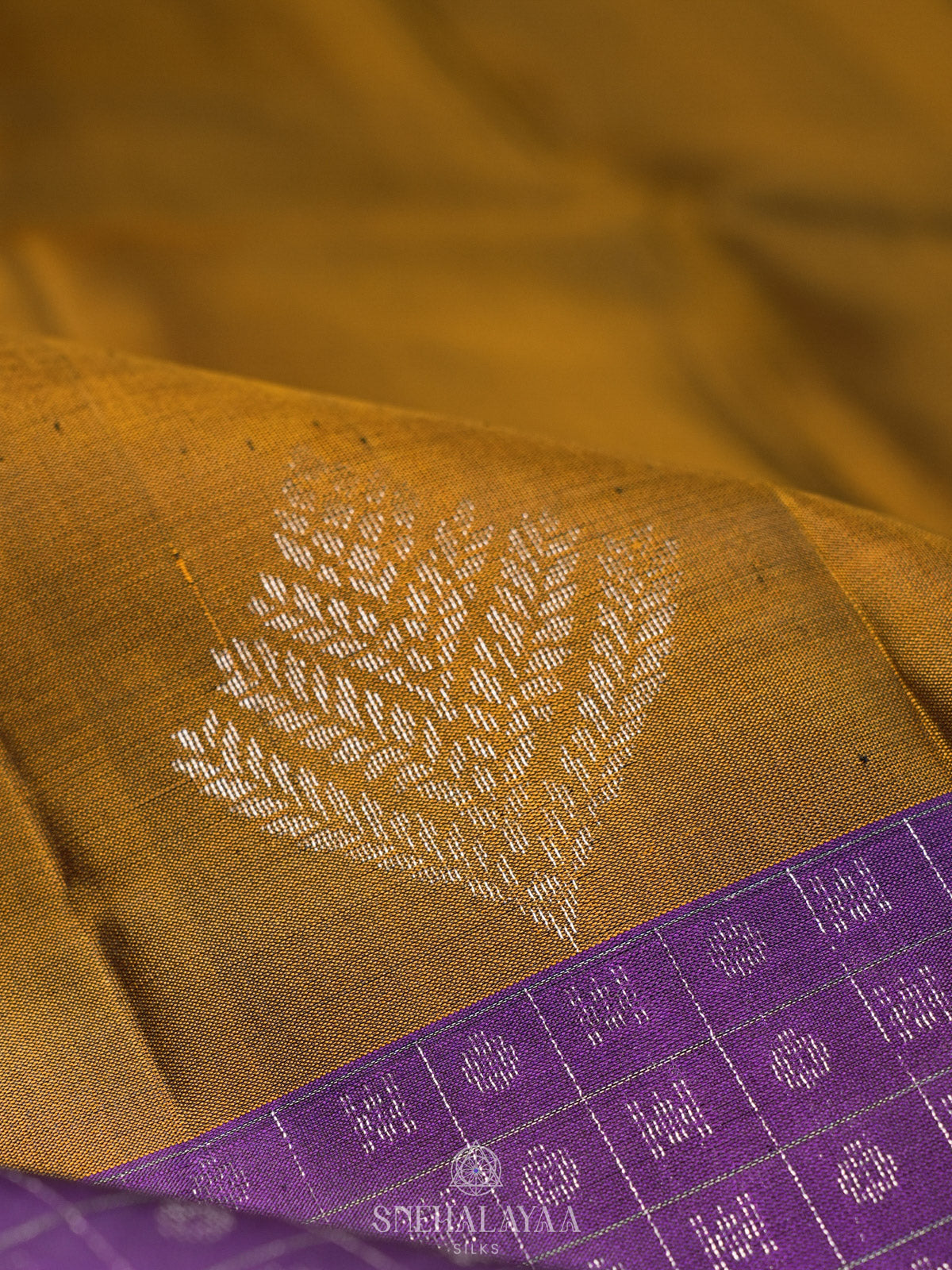 Mustard Kanjivaram Silk Saree